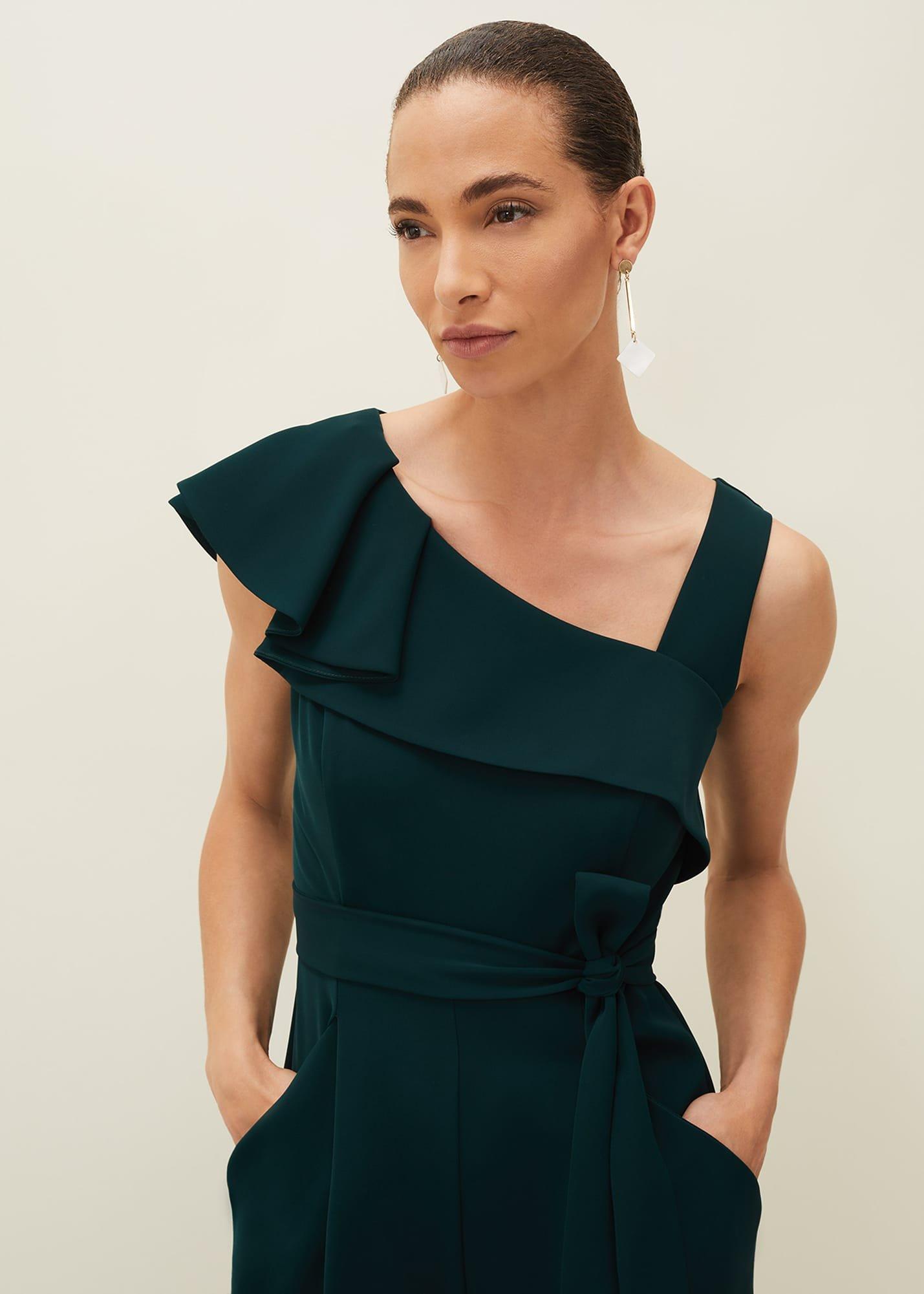 Zelda Asymmetric Belted Jumpsuit