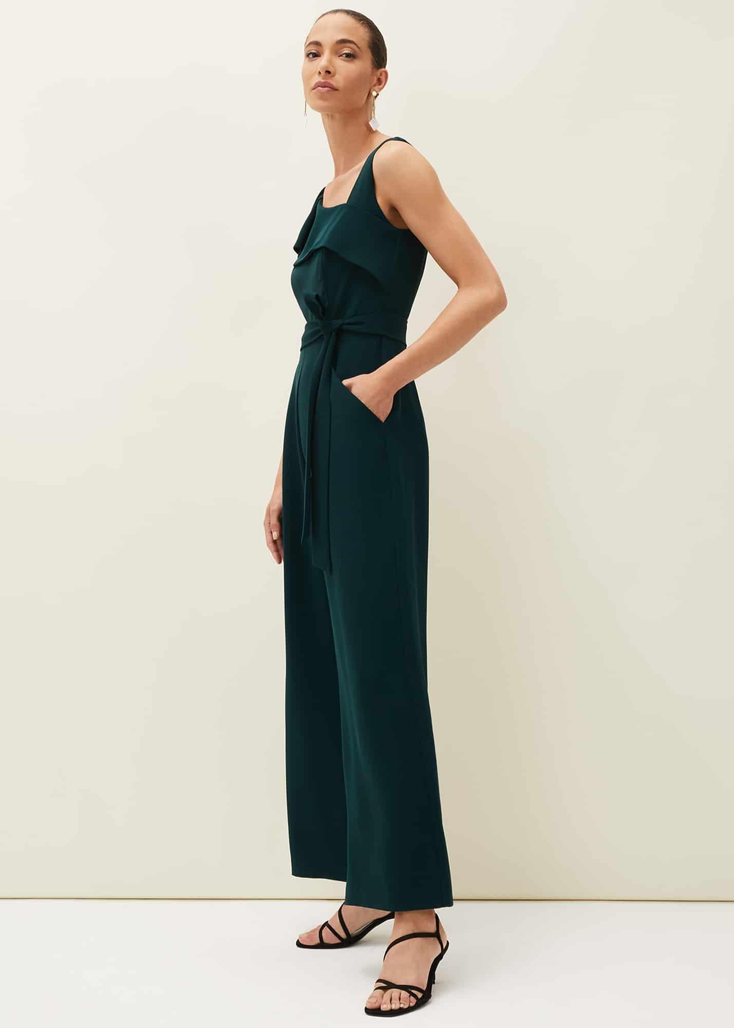 Zelda Asymmetric Belted Jumpsuit