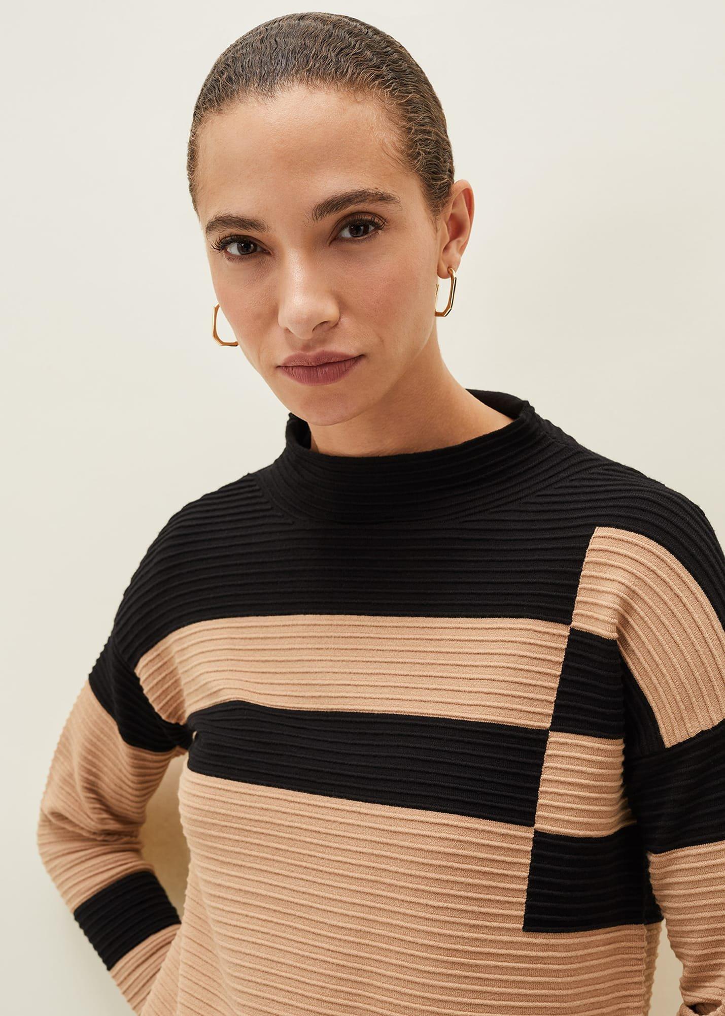 Azera Colourblock Textured Knit Dress
