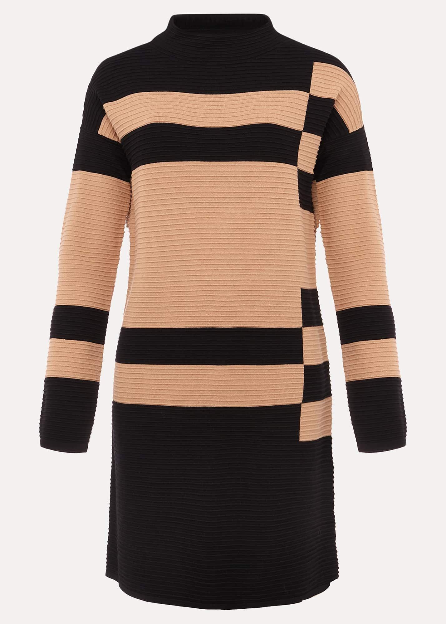 Azera Colourblock Textured Knit Dress