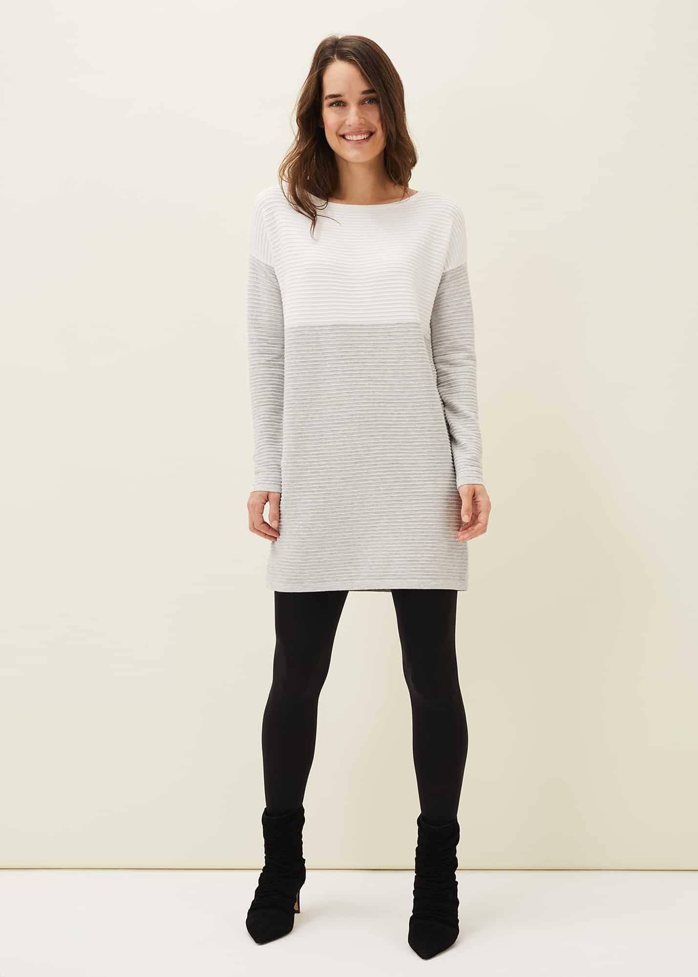 Maria Ribbed Colourblock Jumper Dress