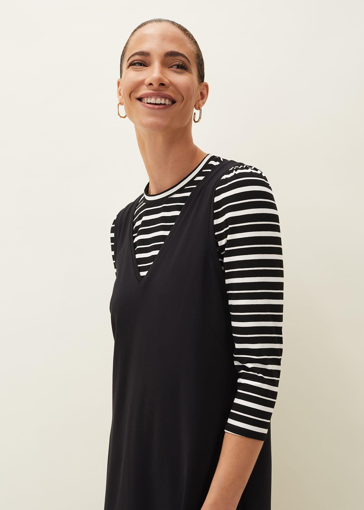 Catya Two Piece Stripe Top And Dress