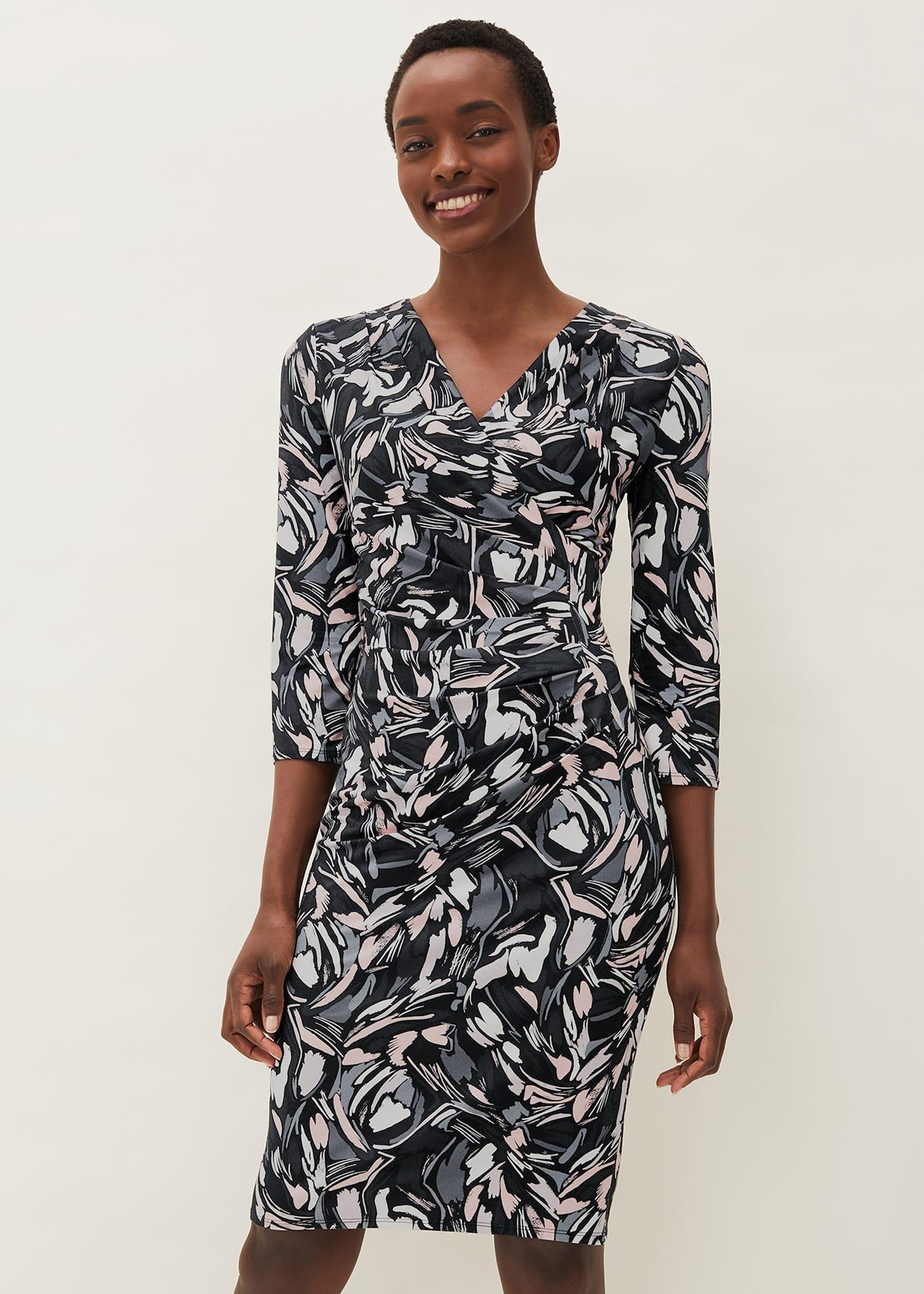 Bryony Abstract Print Jersey Dress