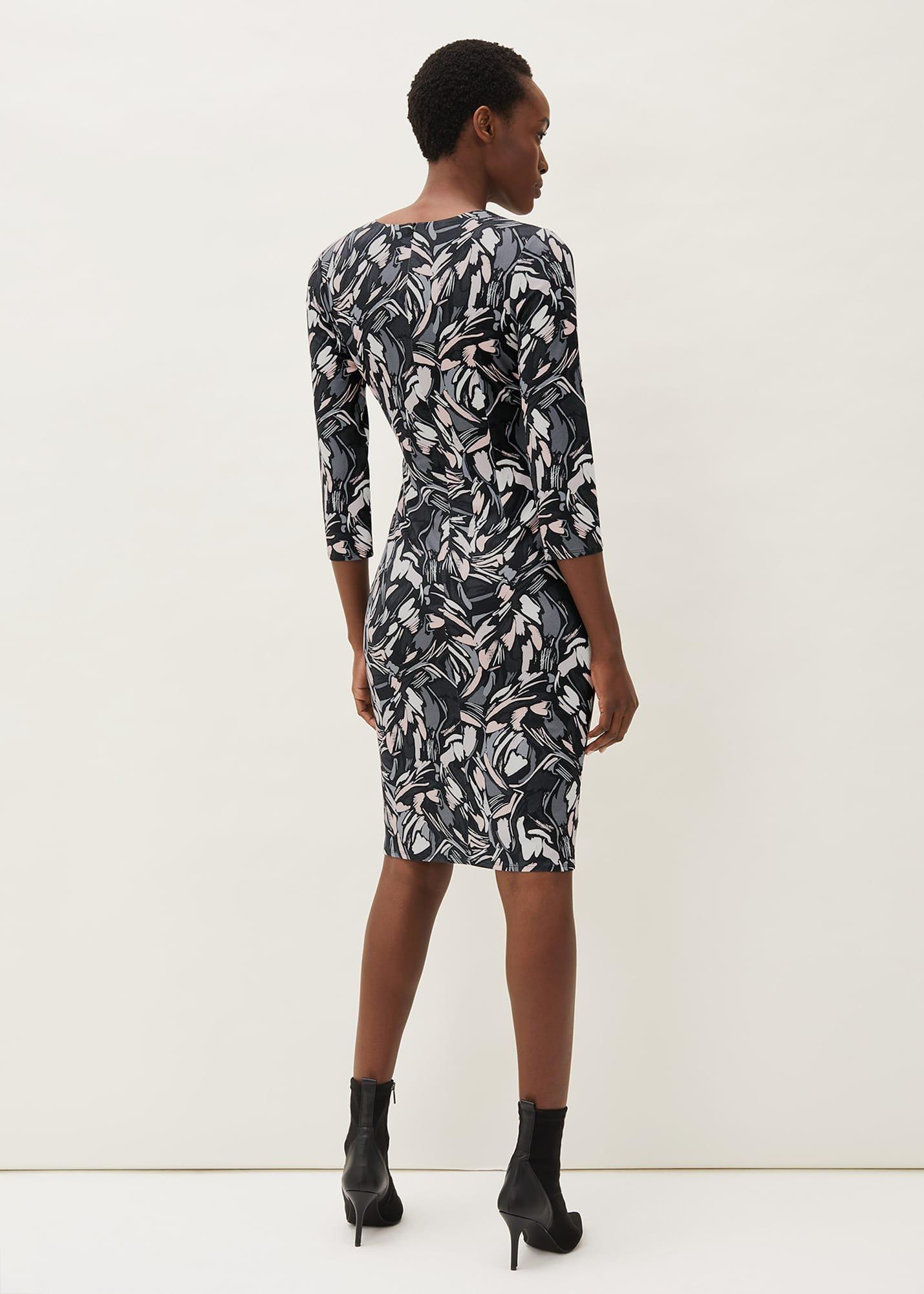 Bryony Abstract Print Jersey Dress