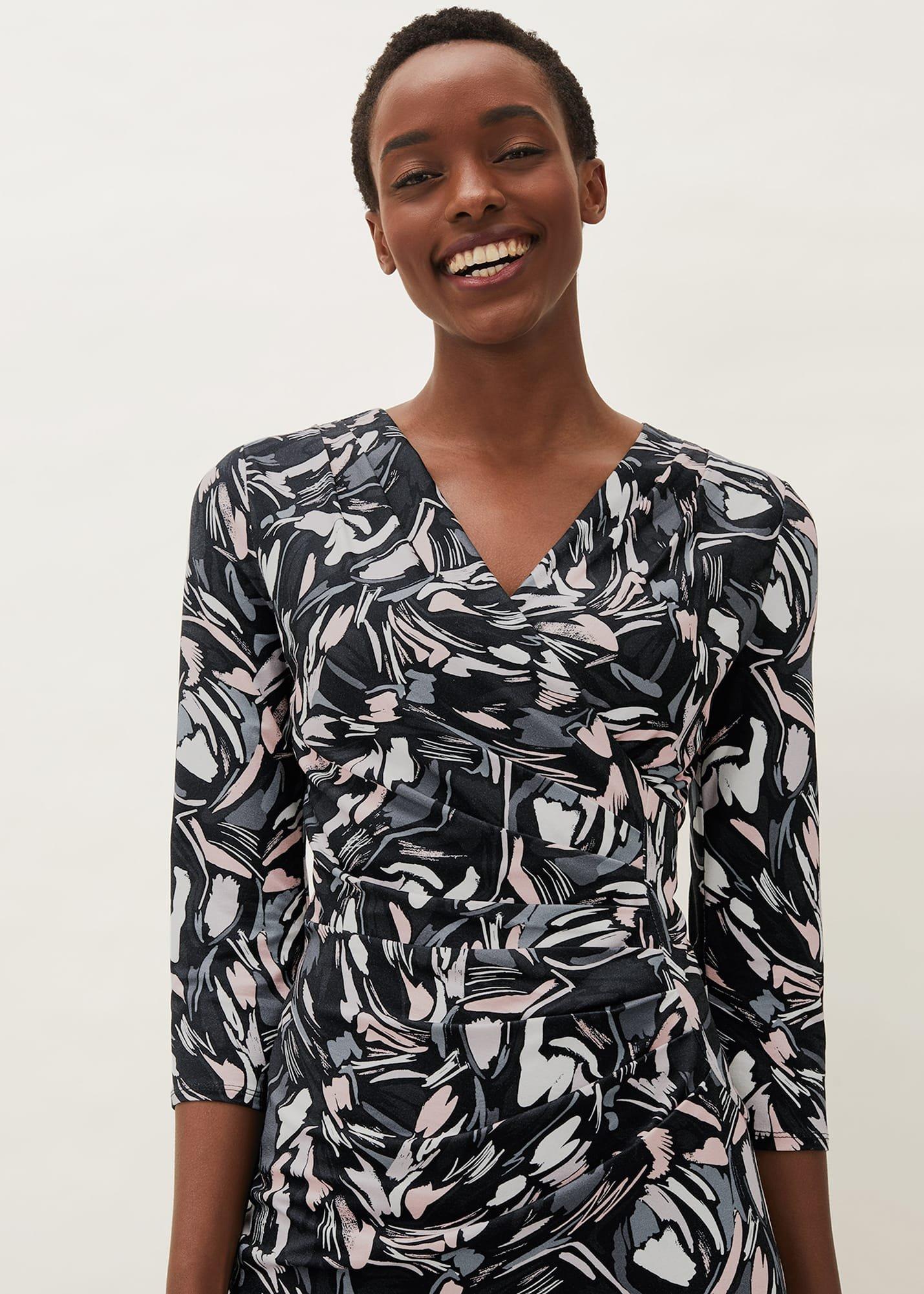 Bryony Abstract Print Jersey Dress