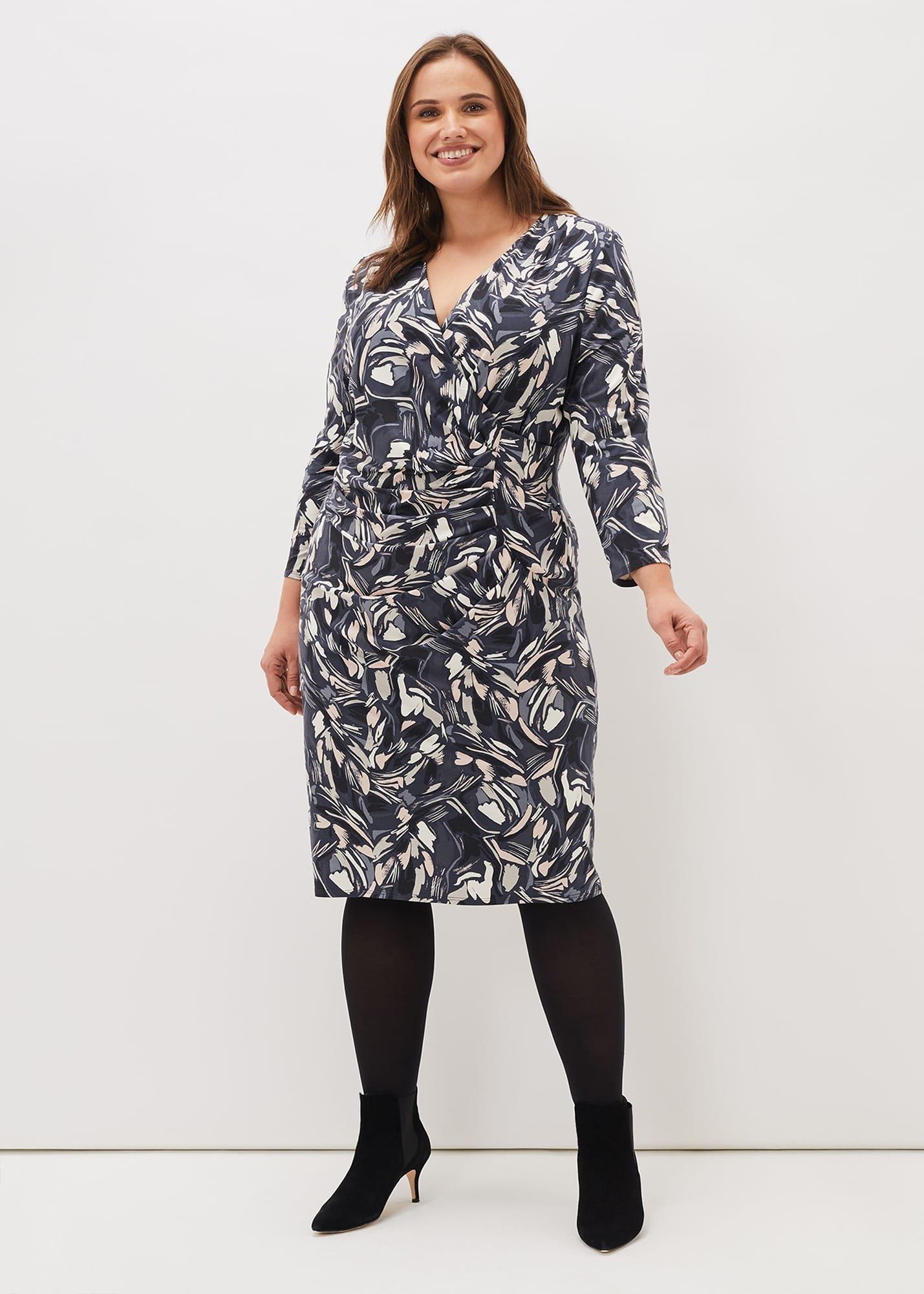 Bryony Abstract Print Jersey Dress