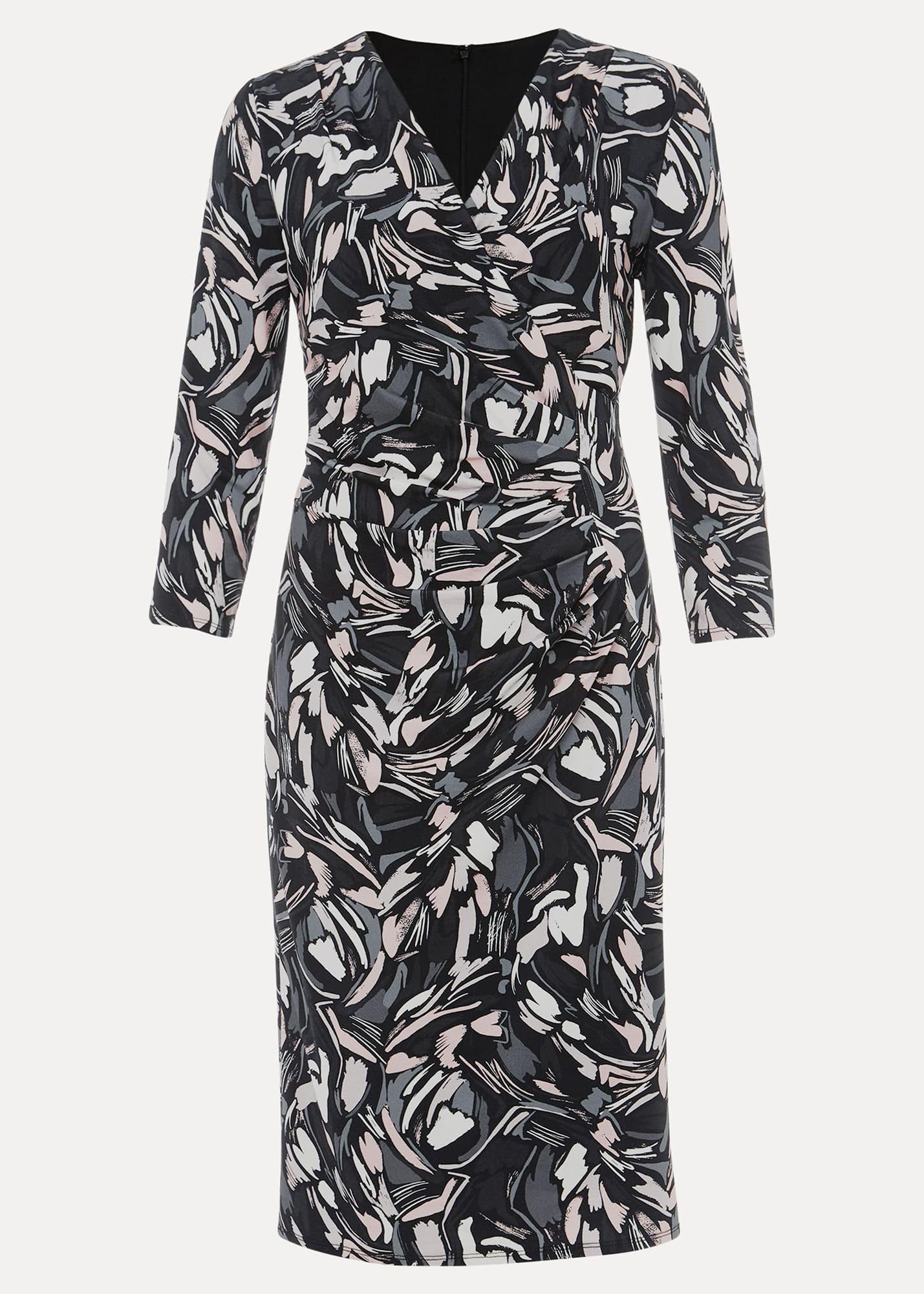 Bryony Abstract Print Jersey Dress