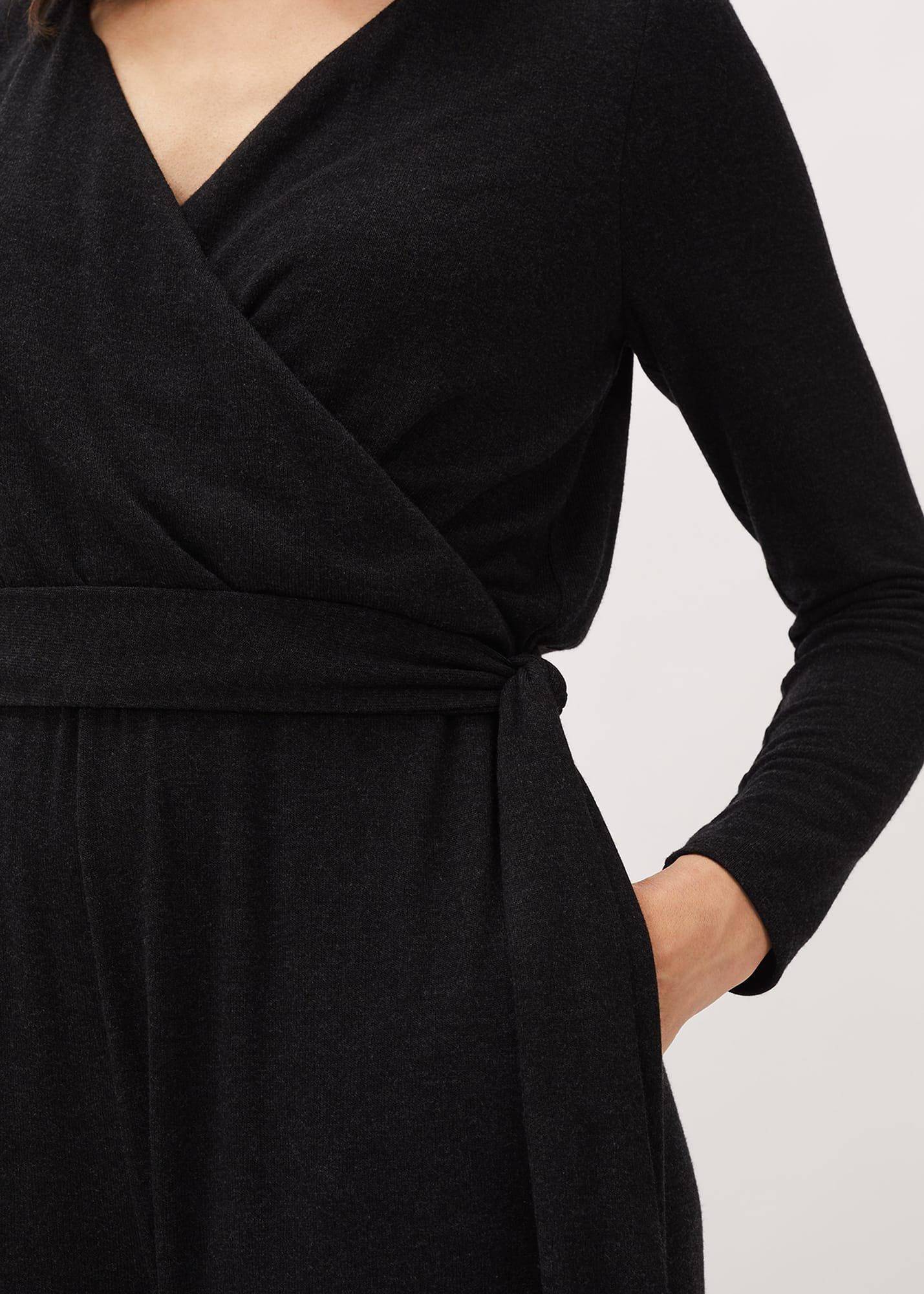 Zarra Wrap Wide Leg Jersey Jumpsuit