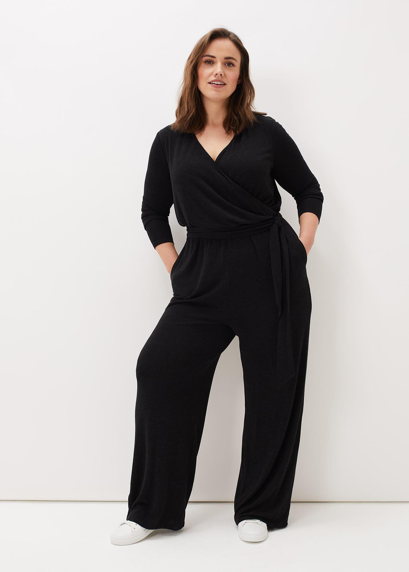 Zarra Wrap Wide Leg Jersey Jumpsuit