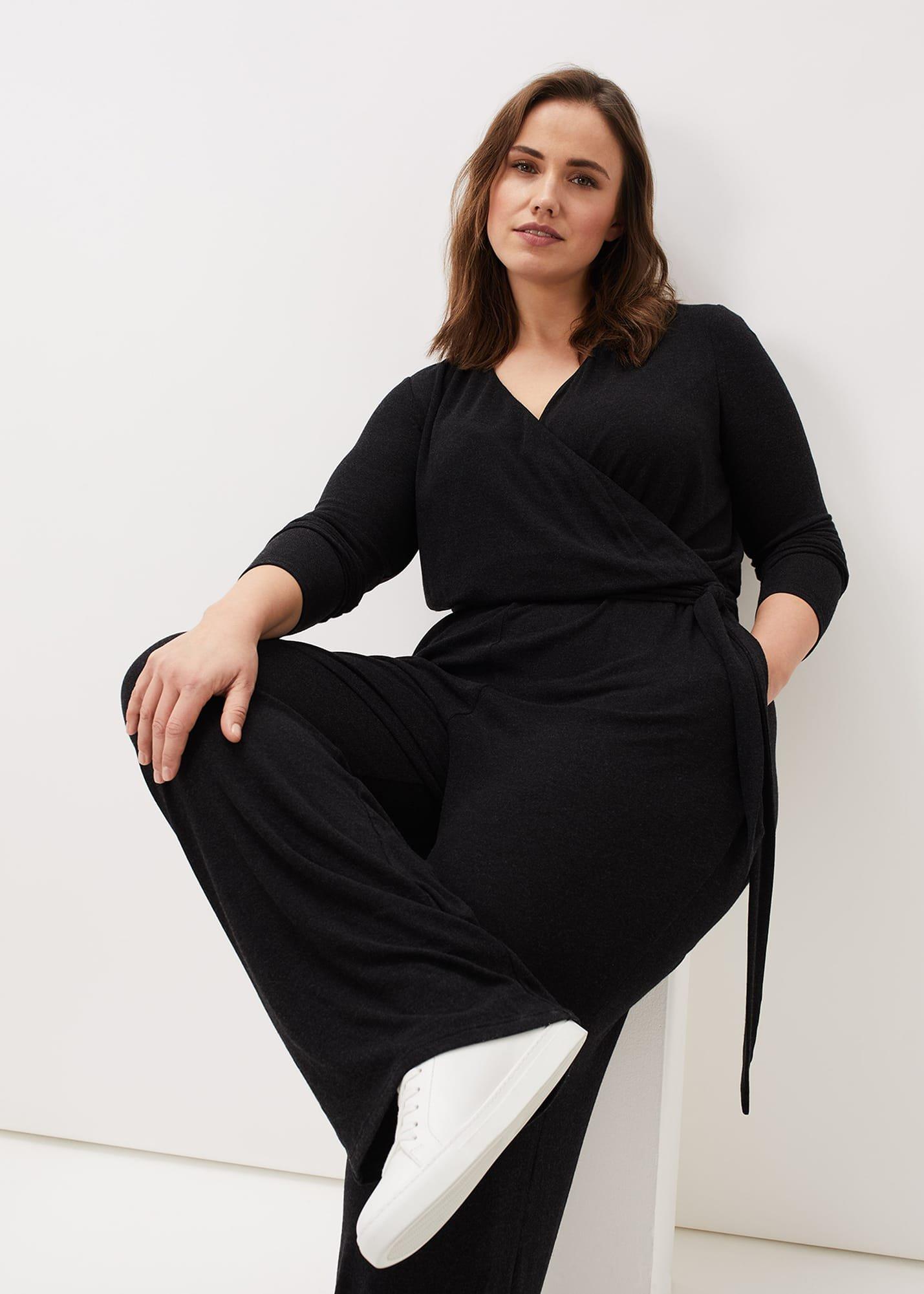Zarra Wrap Wide Leg Jersey Jumpsuit