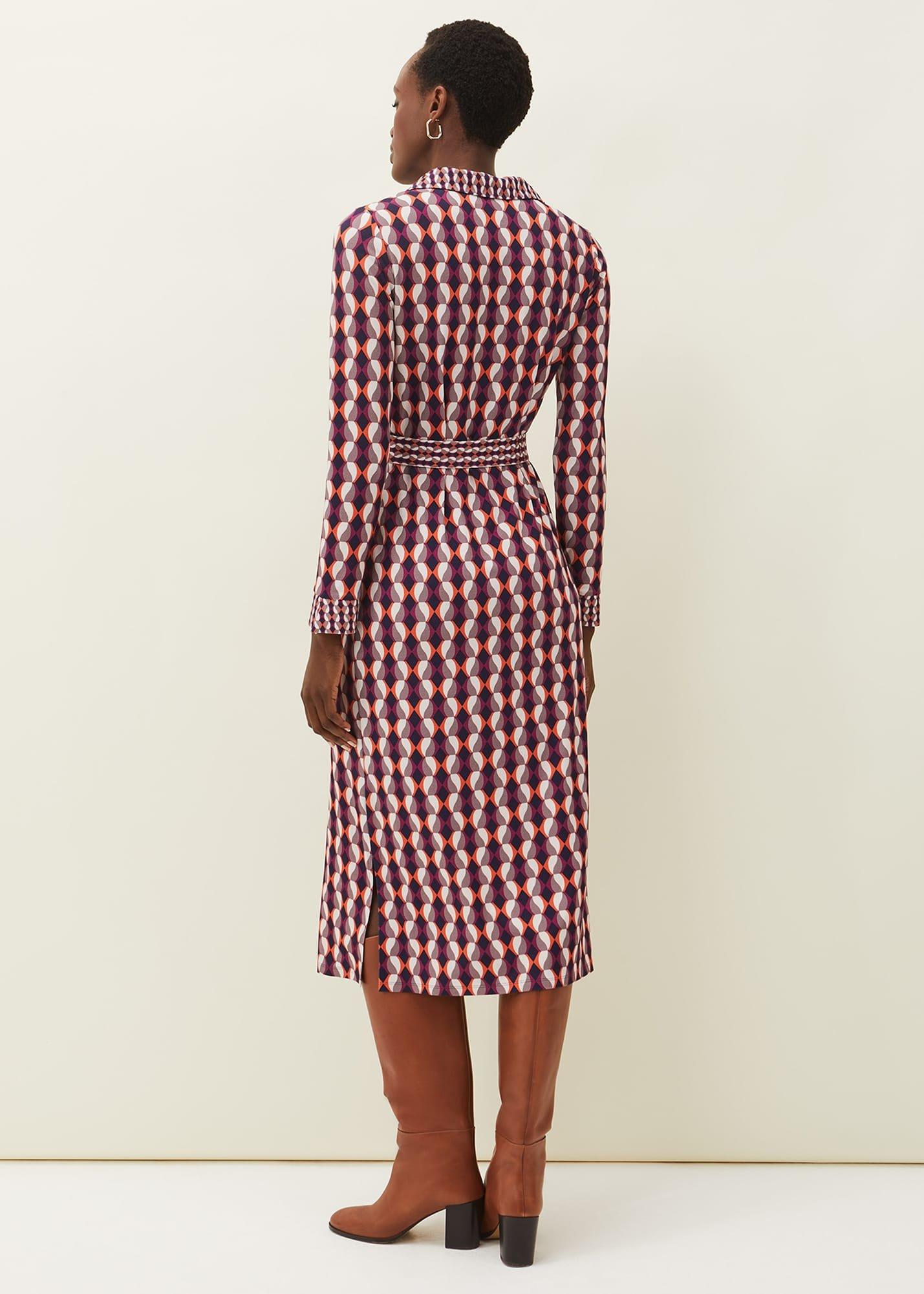 Elizza Geometric Print Dress