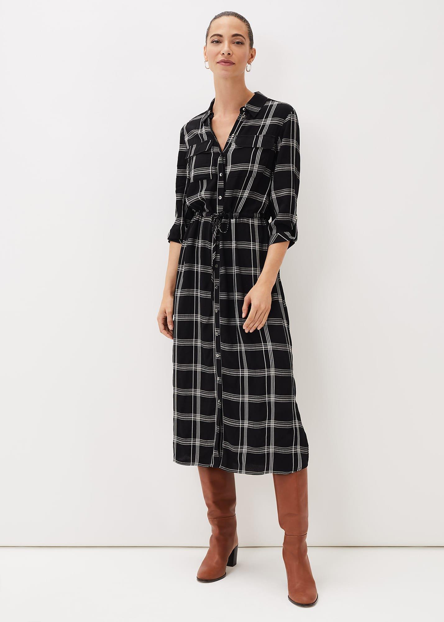 Bernadette Check Midi Dress