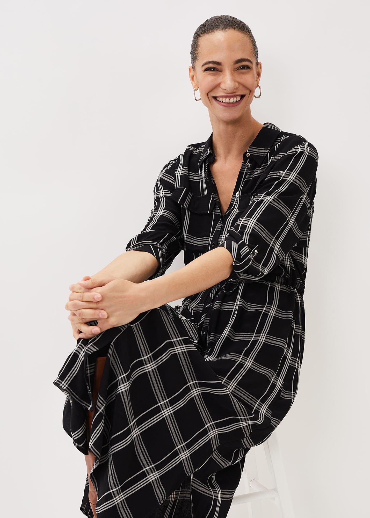 Bernadette Check Midi Dress
