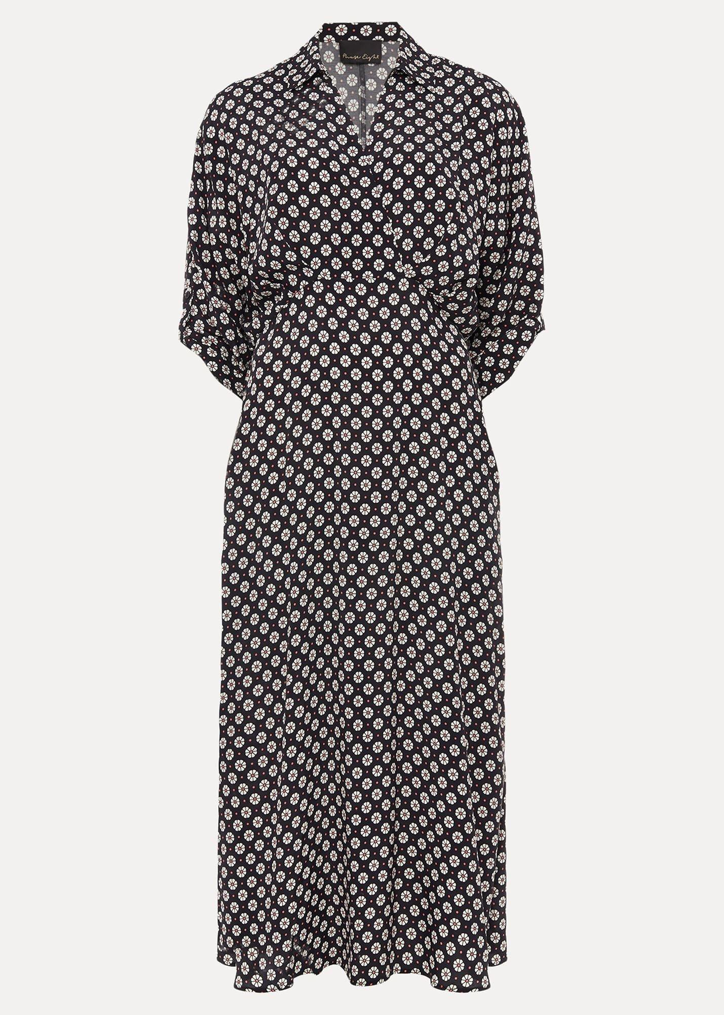 Ryleigh Geometric Print Midi Dress