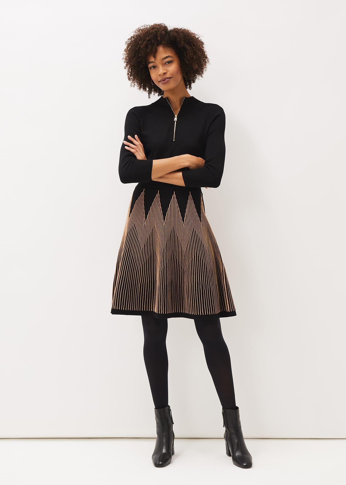 Adele Knitted Fit And Flare Dress
