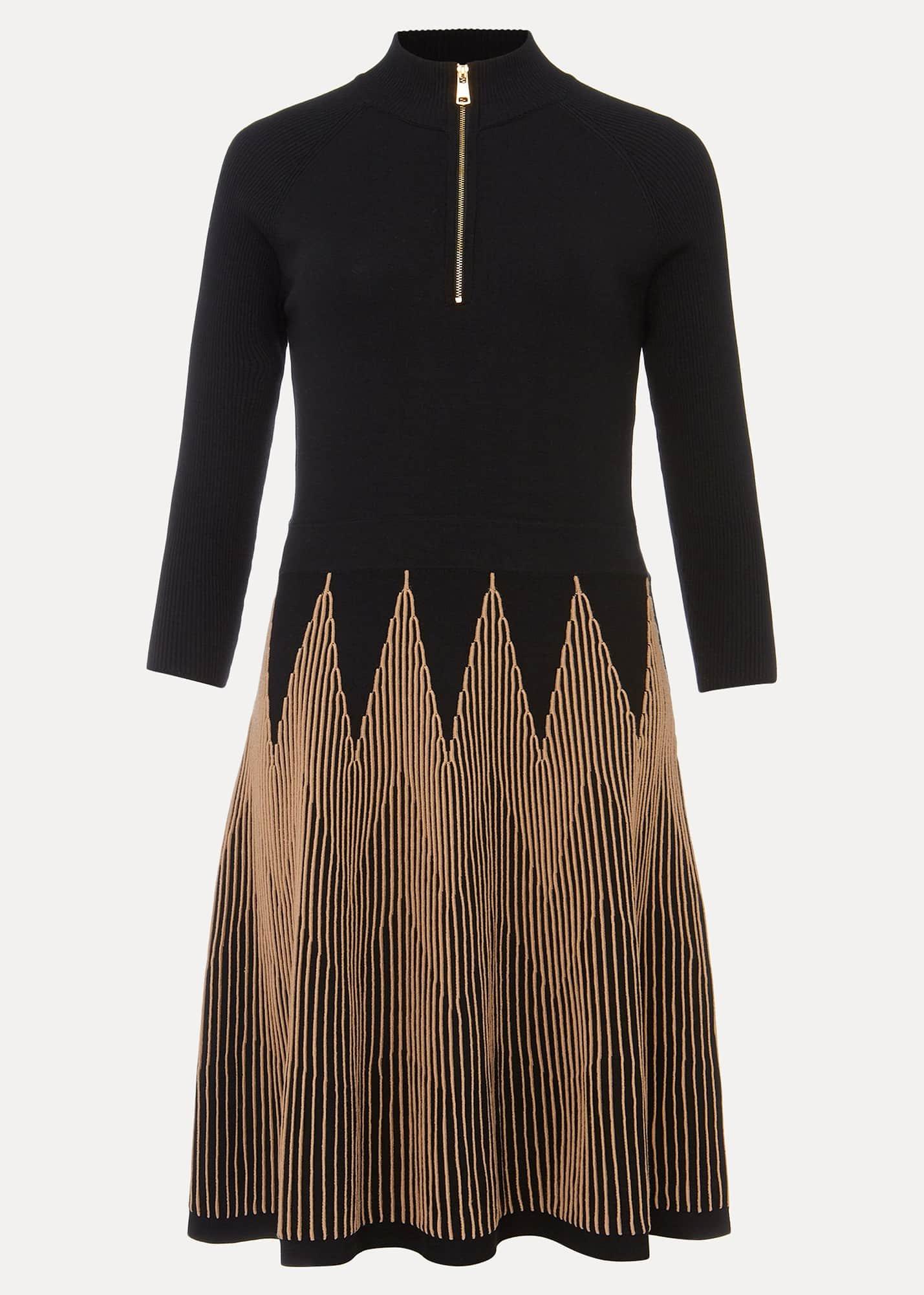 Adele Knitted Fit And Flare Dress
