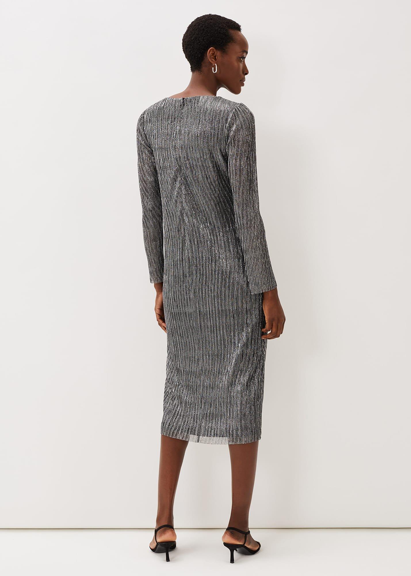 Alix Plisse Midi Dress