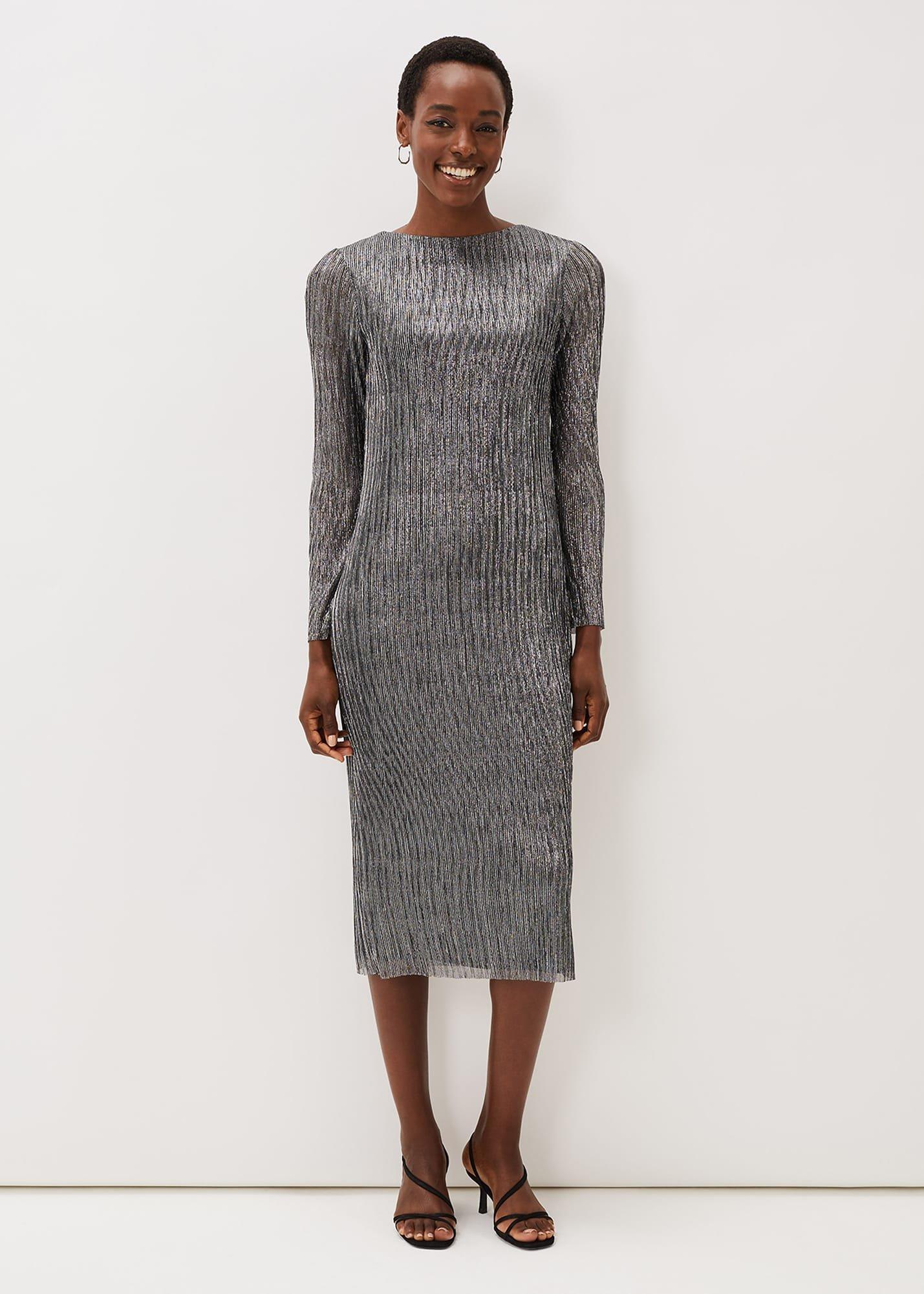 Alix Plisse Midi Dress