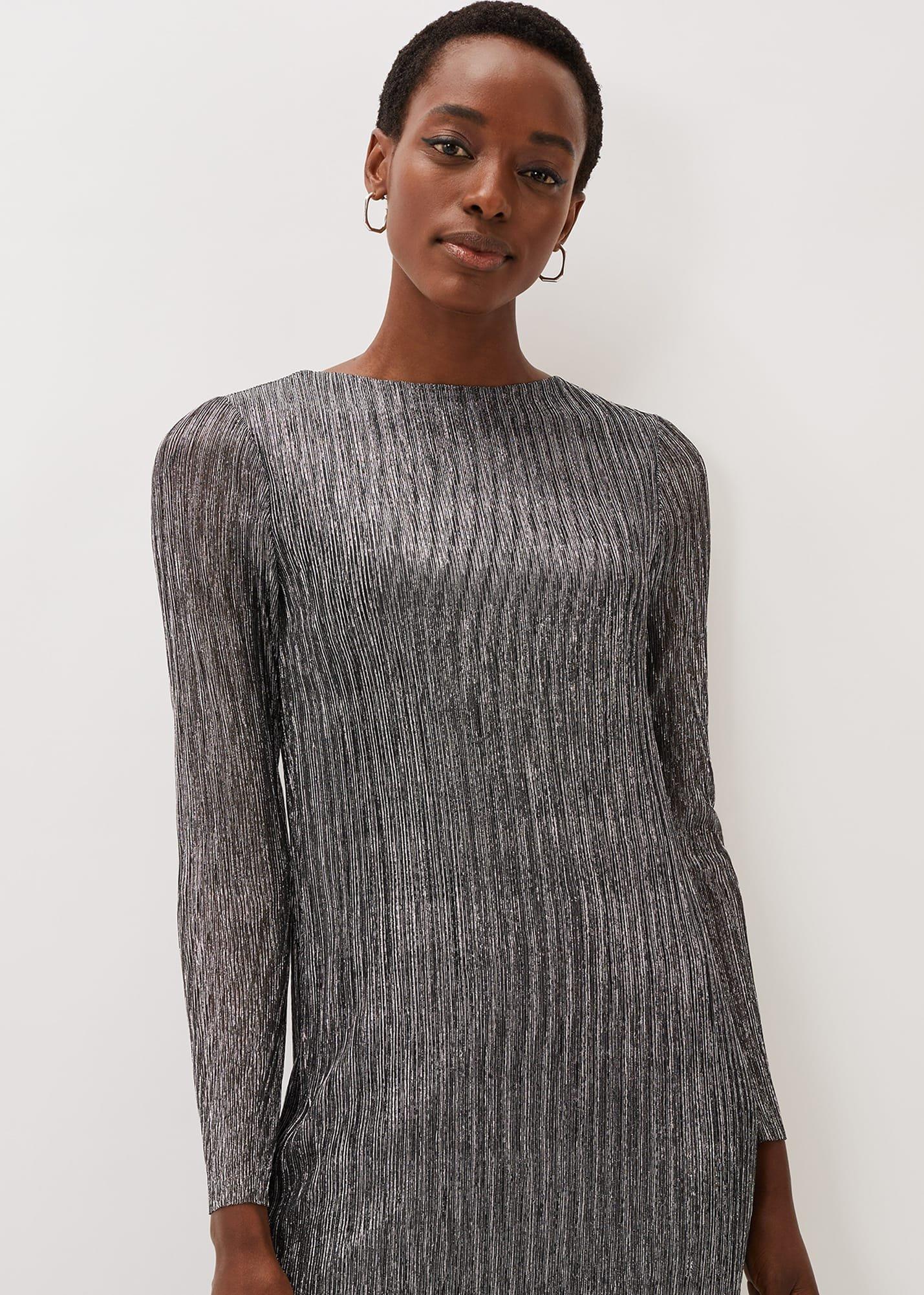Alix Plisse Midi Dress