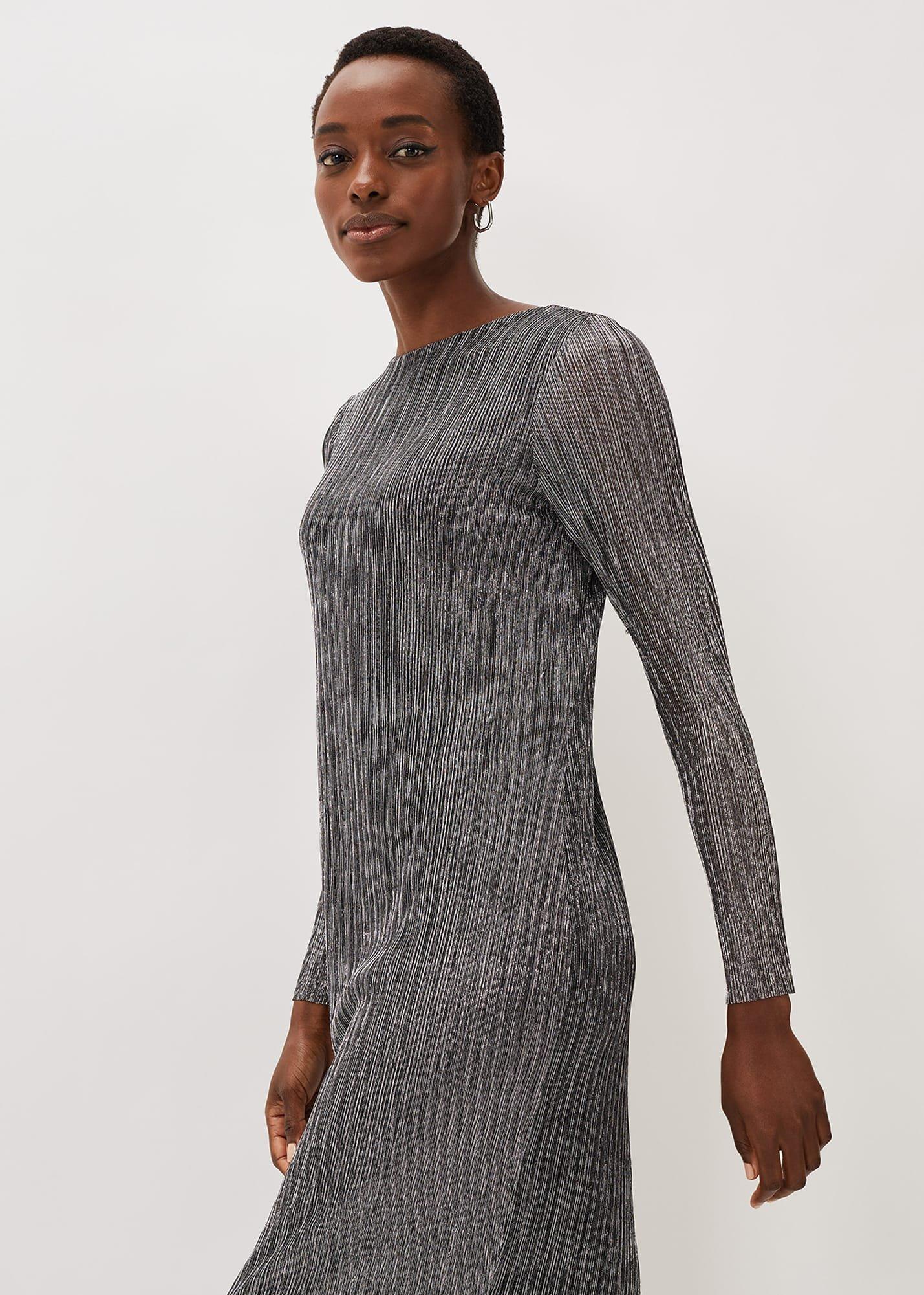 Alix Plisse Midi Dress