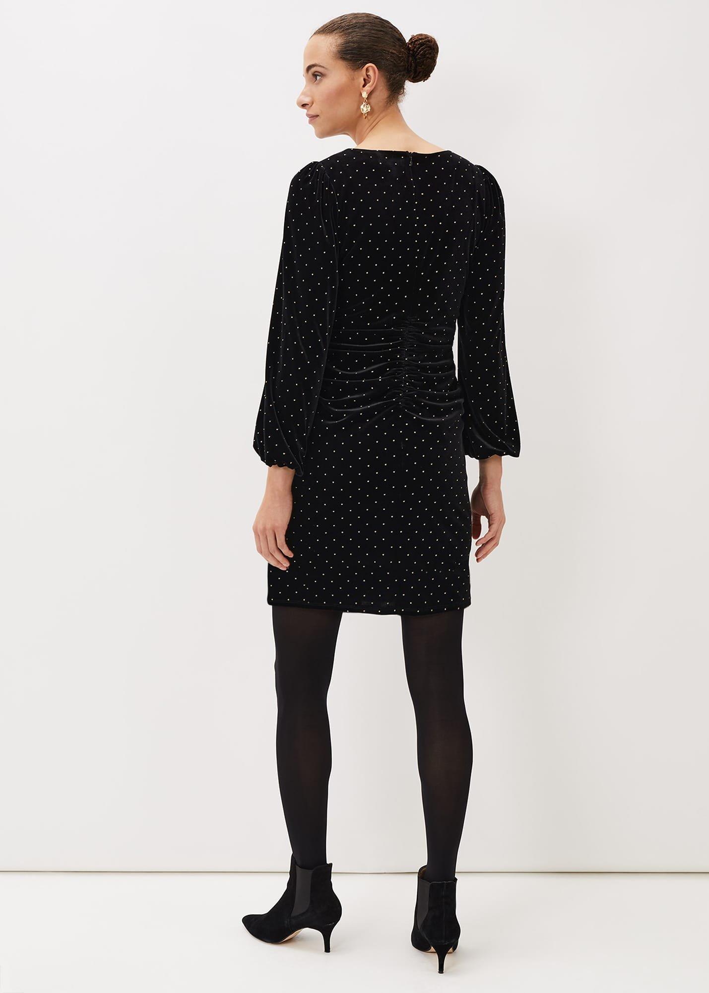 Adele Studded Velvet Mini Dress