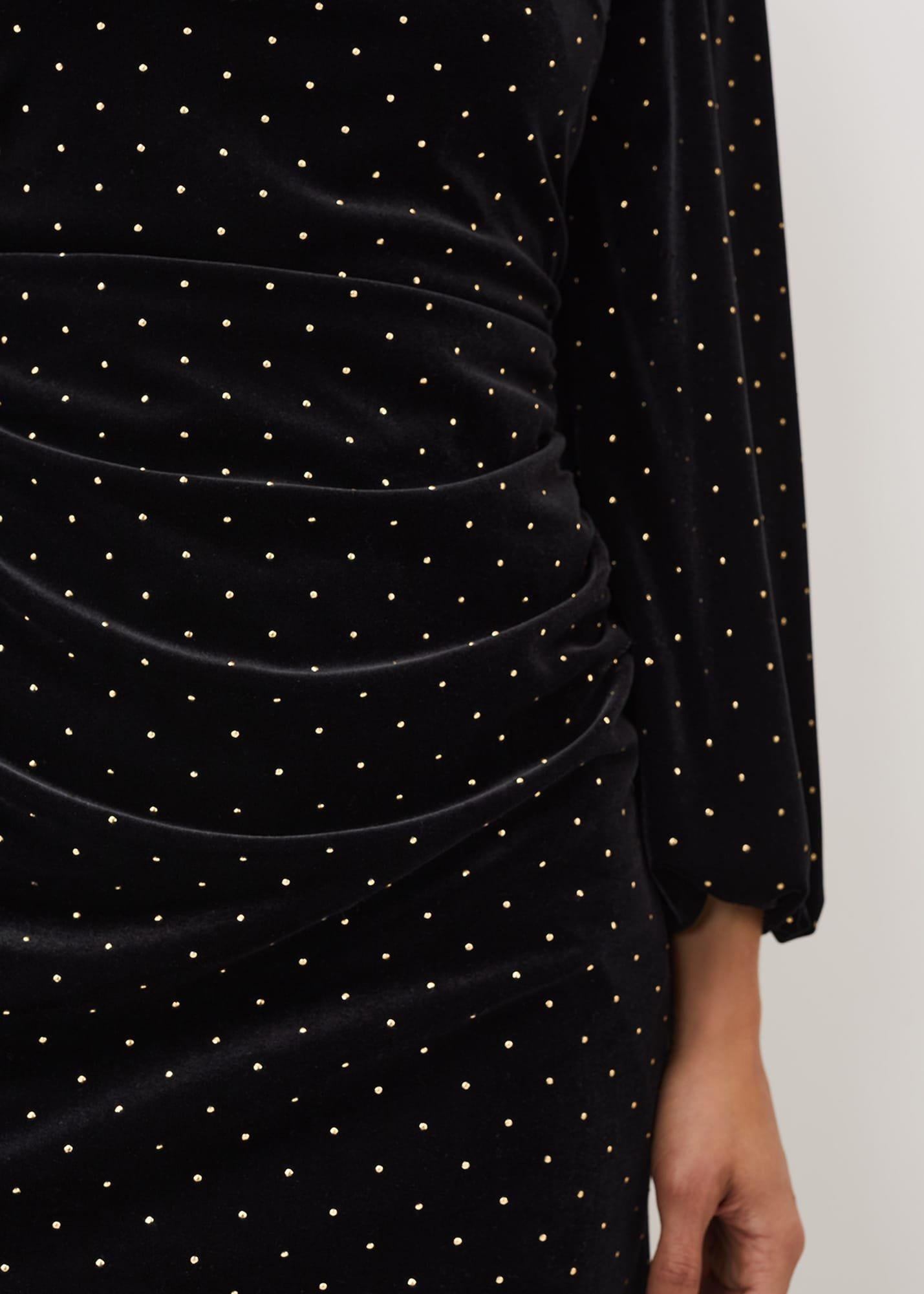 Adele Studded Velvet Mini Dress