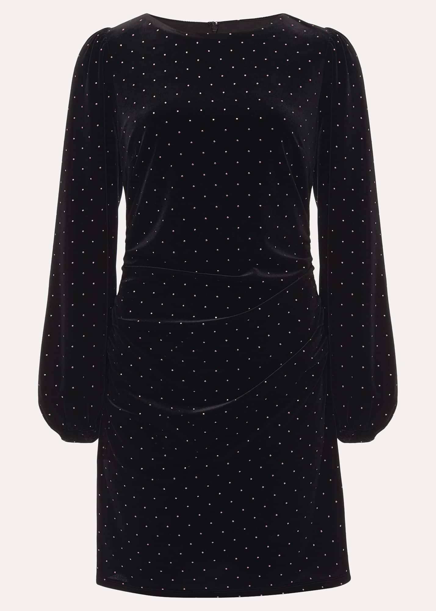 Adele Studded Velvet Mini Dress