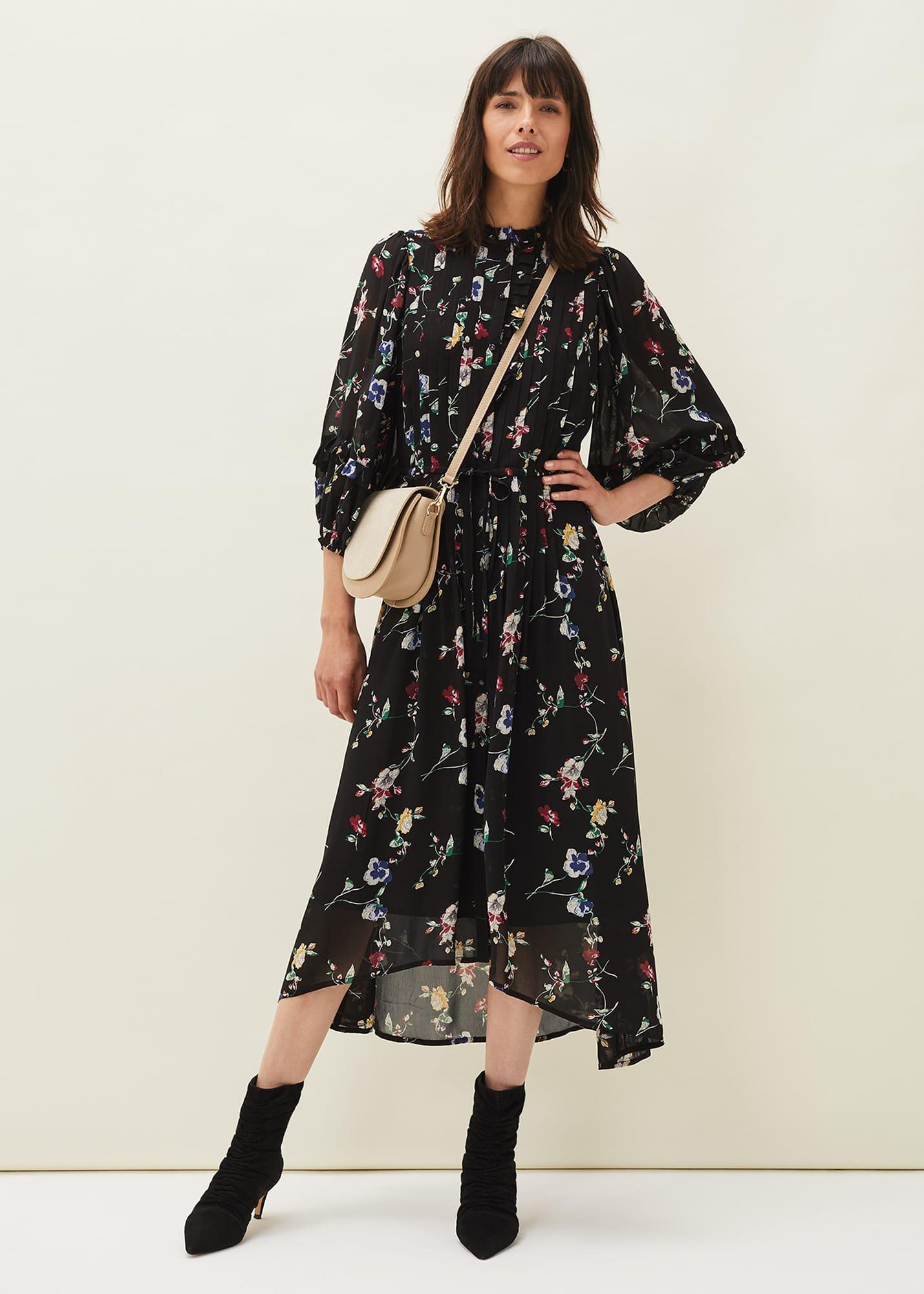 Imara Floral Print Midaxi Dress