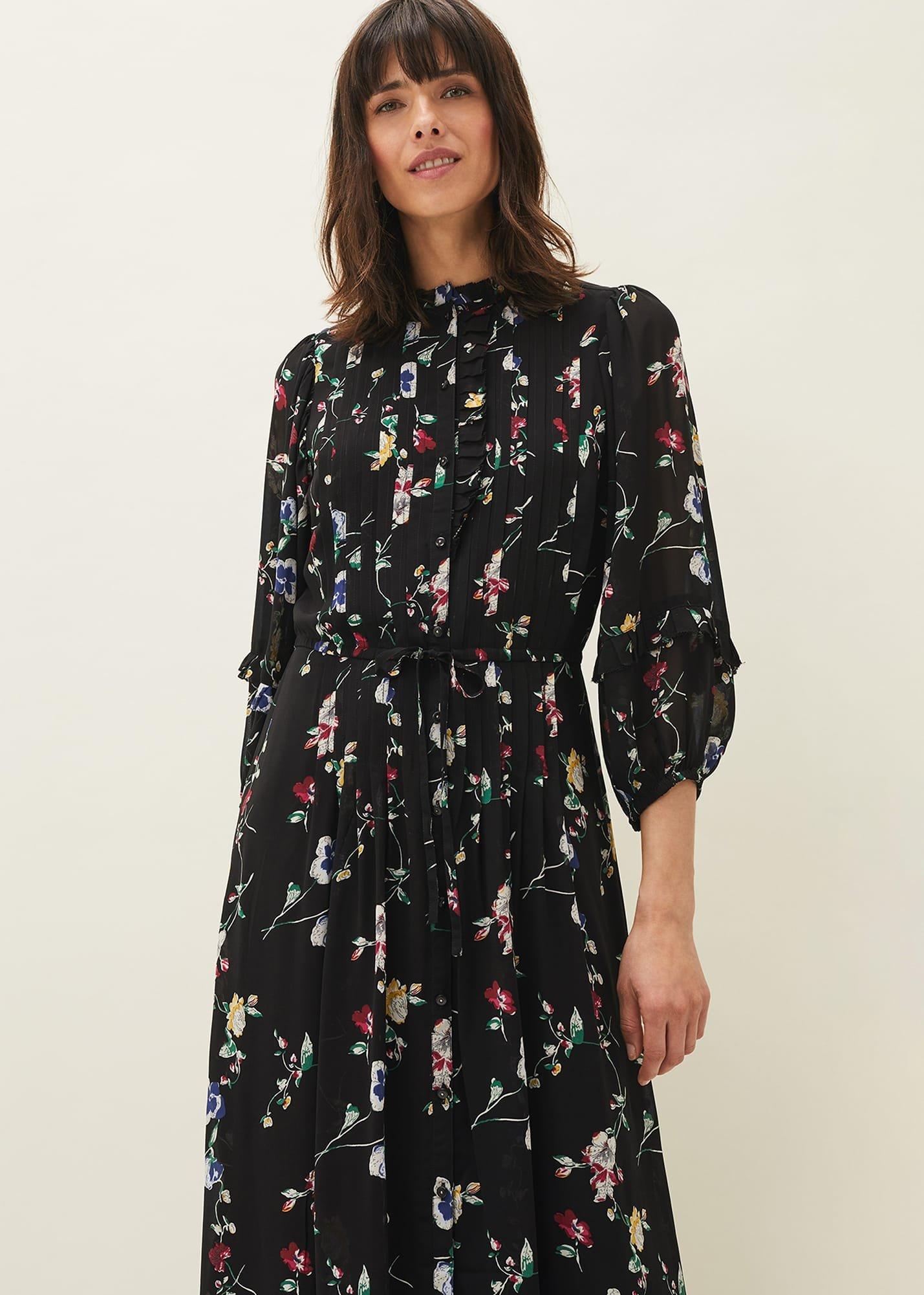 Imara Floral Print Midaxi Dress