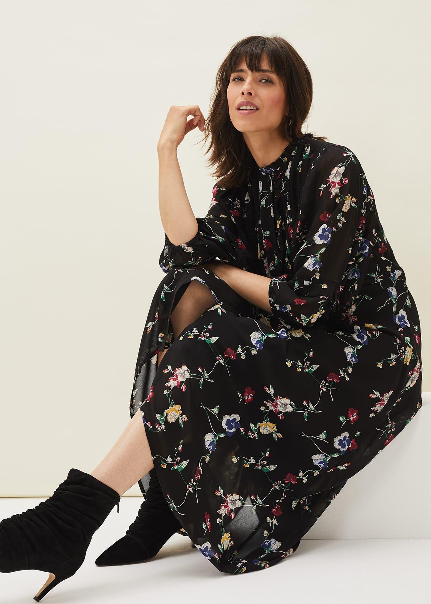 Imara Floral Print Midaxi Dress