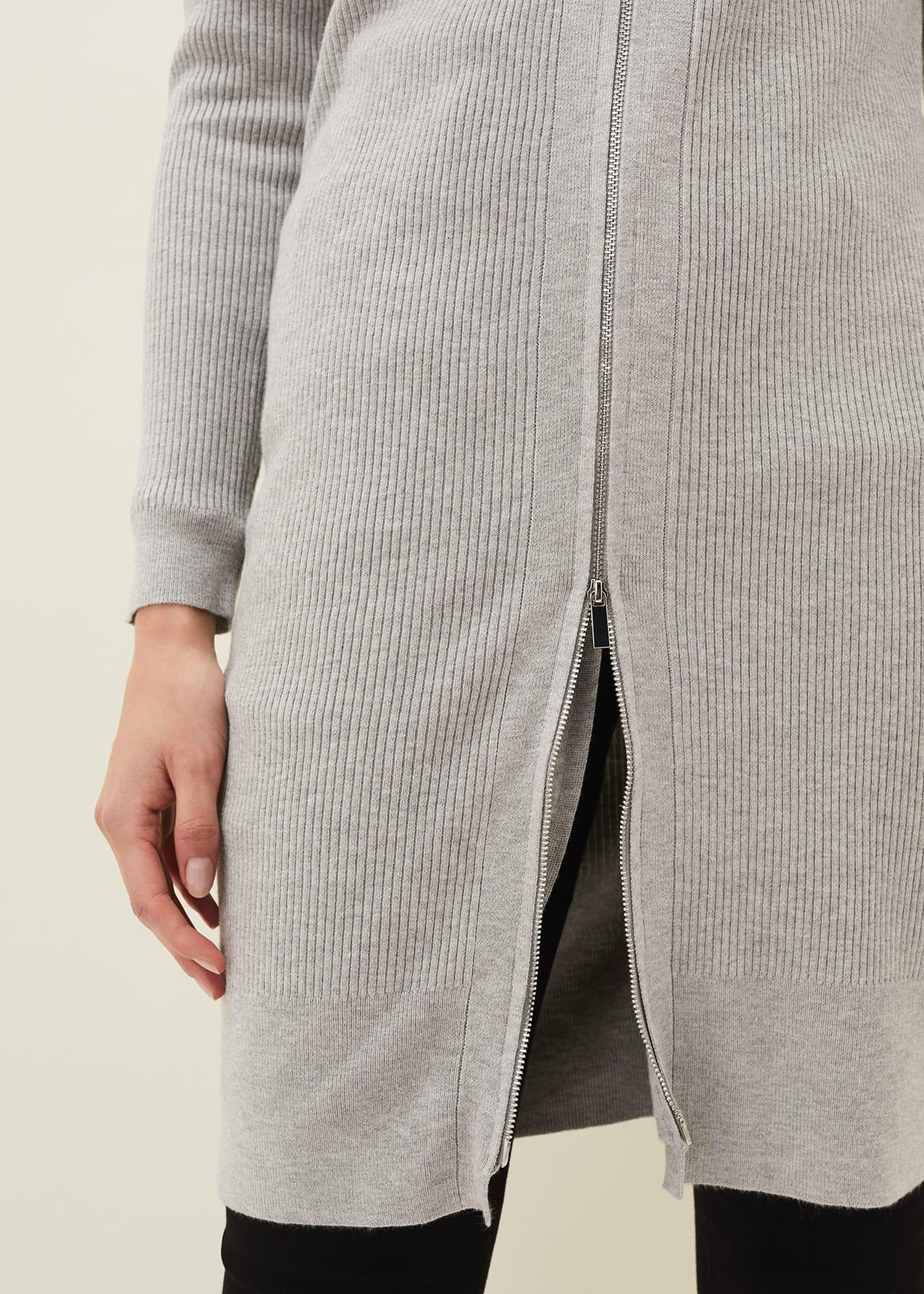 Milla Multiway Zip Ribbed Tunic Dress