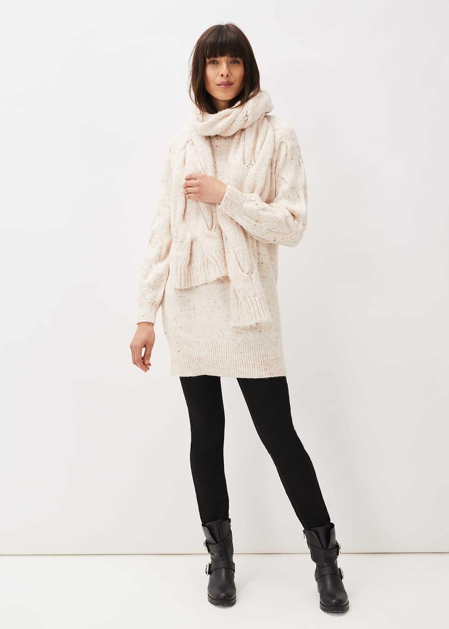 Rian Chunky Cowl Neck Jumper Dress