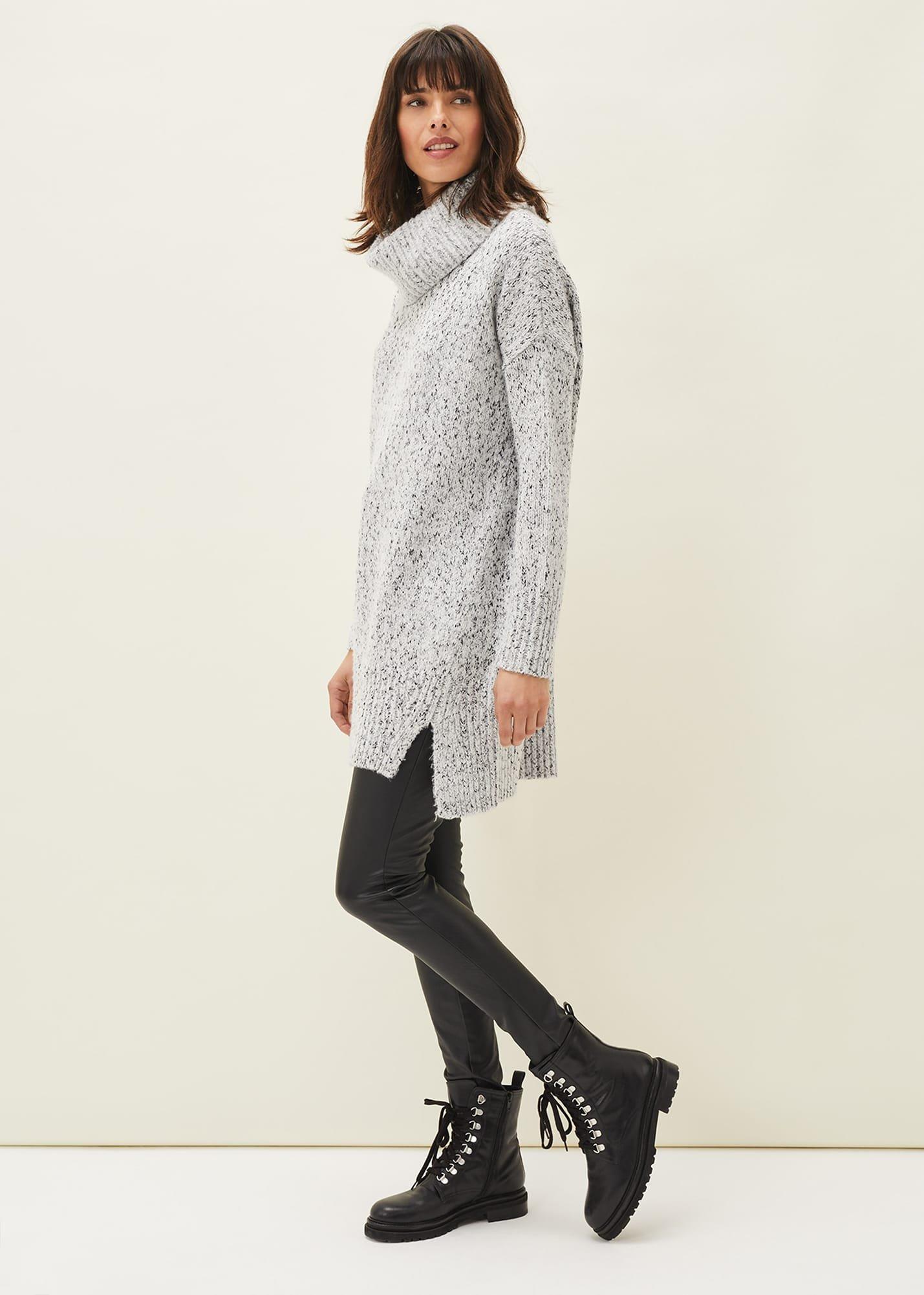 Evia Fleck Knit Jumper Dress