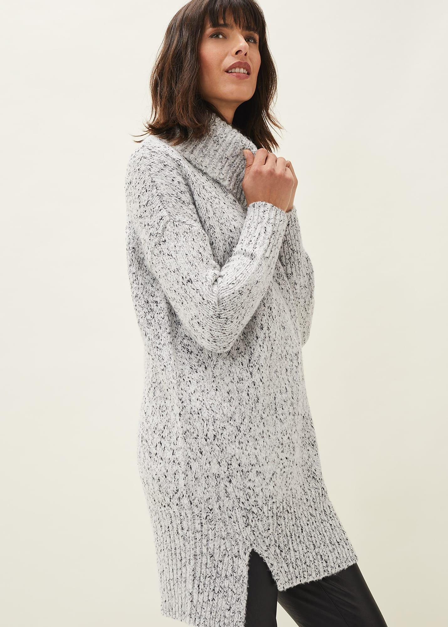 Evia Fleck Knit Jumper Dress