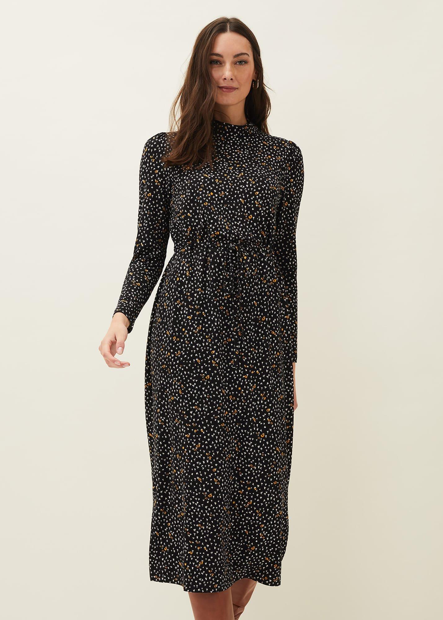 Sallie Ditsy Floral Jersey Dress