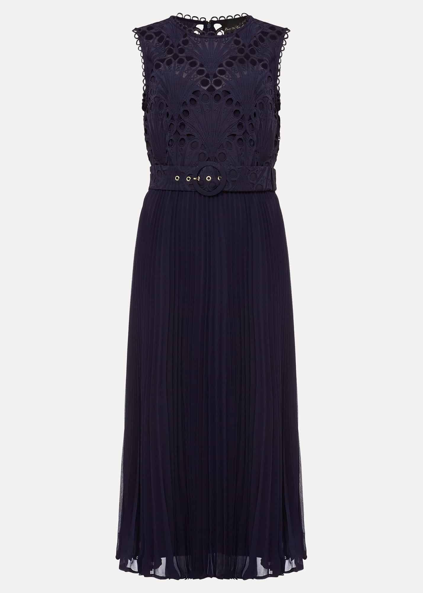 Amora Lace Bodice Pleated Dress