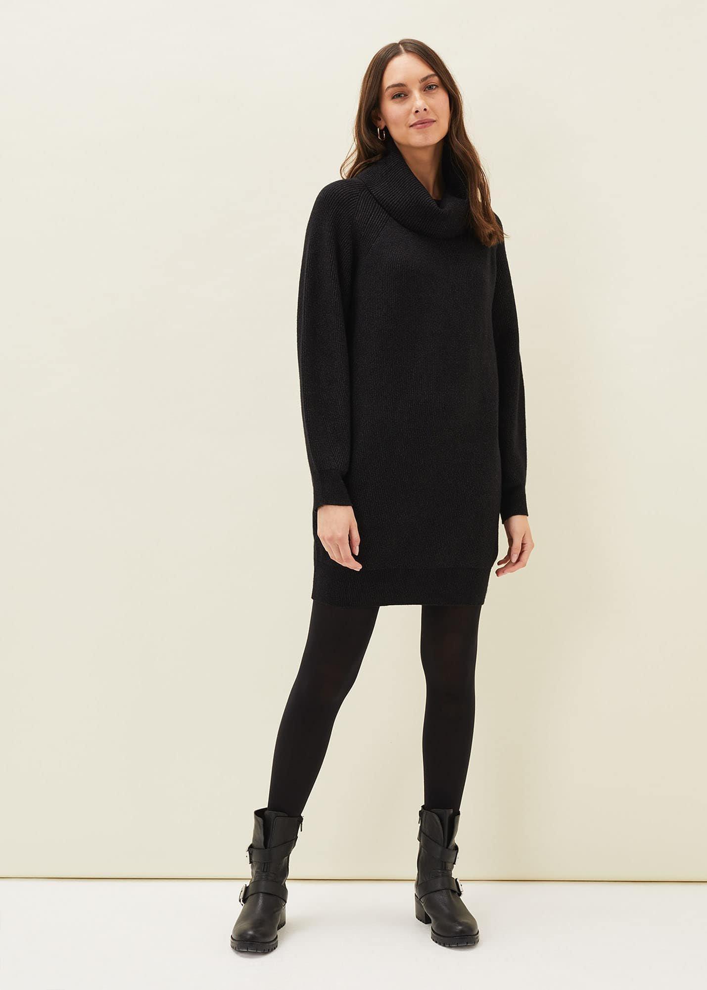Nisha Roll Neck Jumper Dress