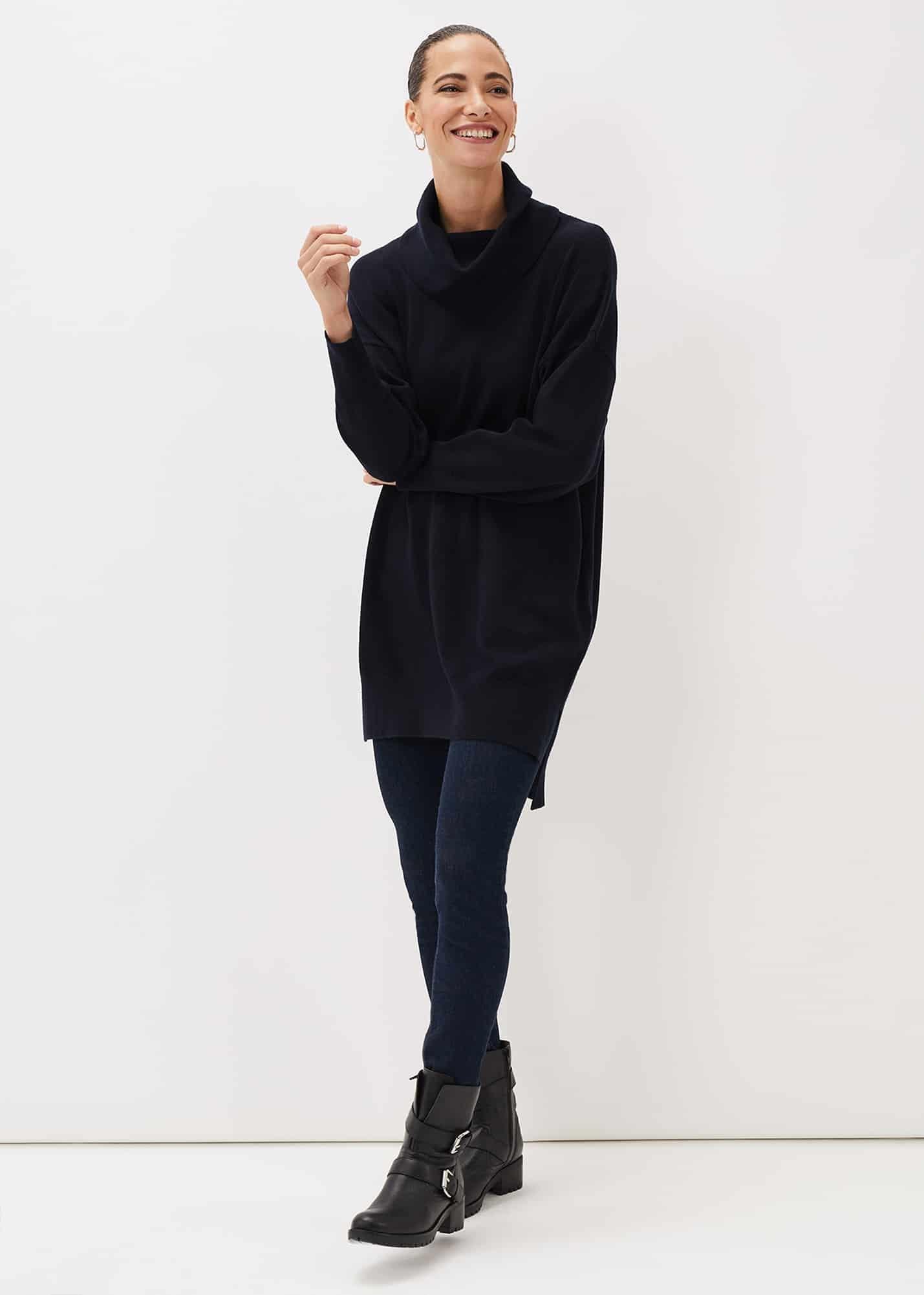 Cecilia Cowl Neck Jumper Dress