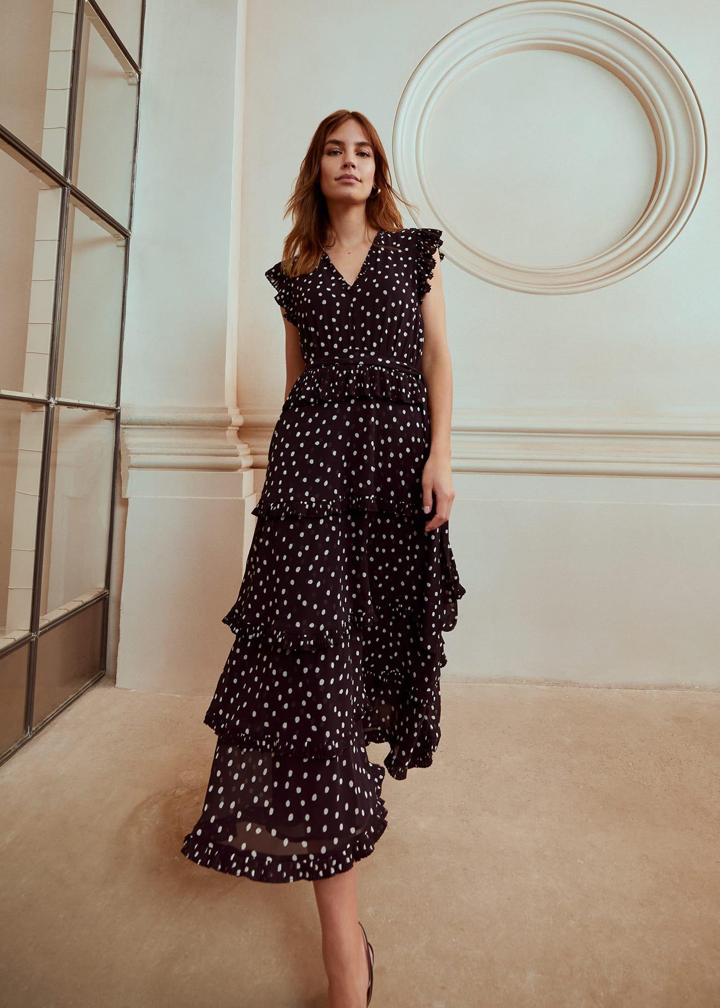 Josephina Spot Tiered Dress