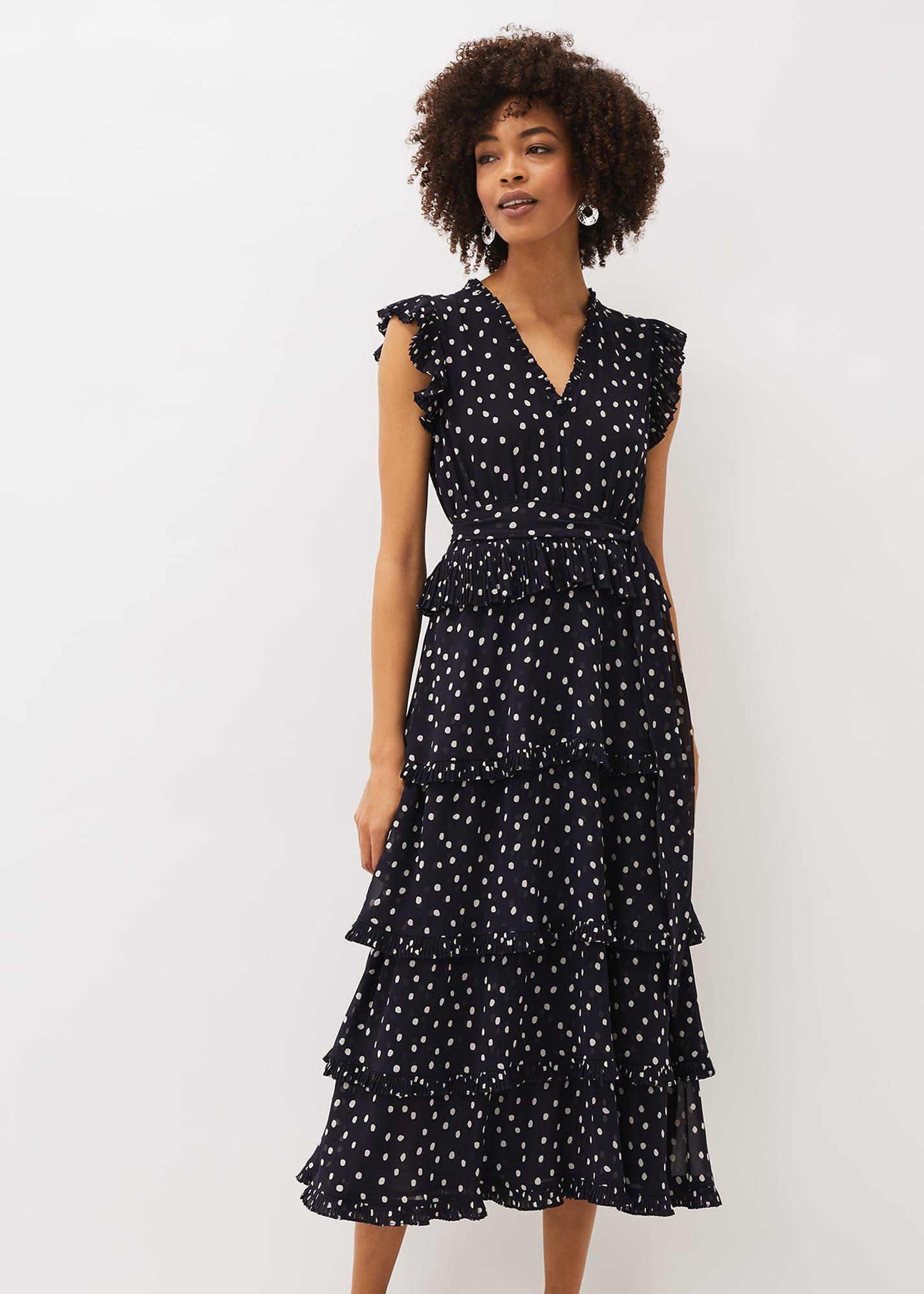Josephina Spot Tiered Dress