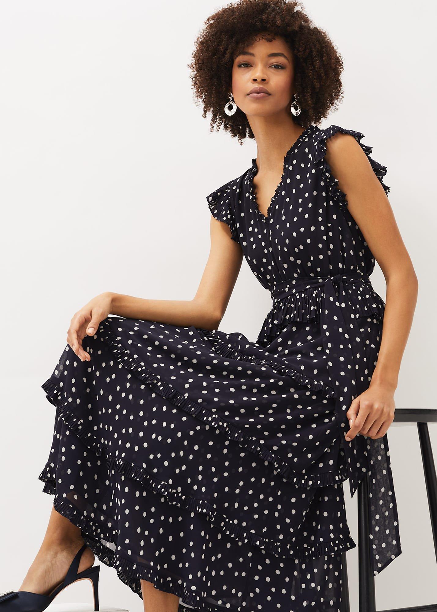 Josephina Spot Tiered Dress