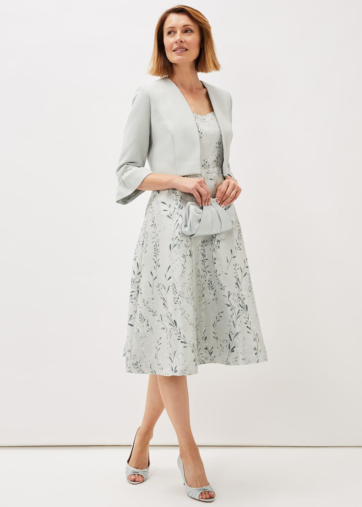Becka Floral Jacquard Fit And Flare Dress