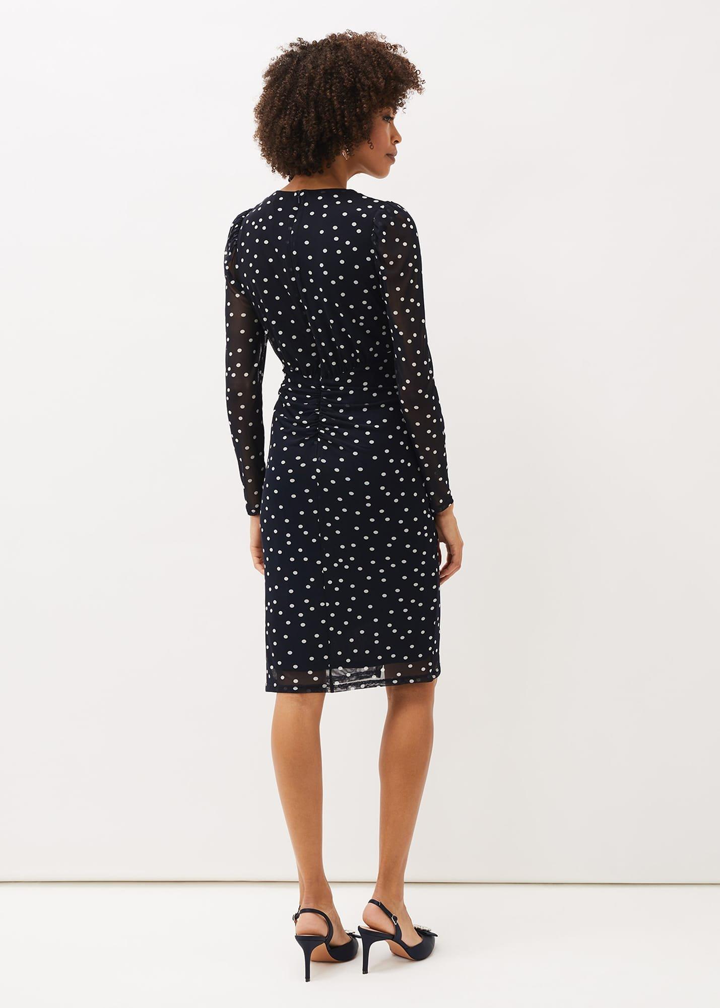 Emilia Spot Mesh Dress