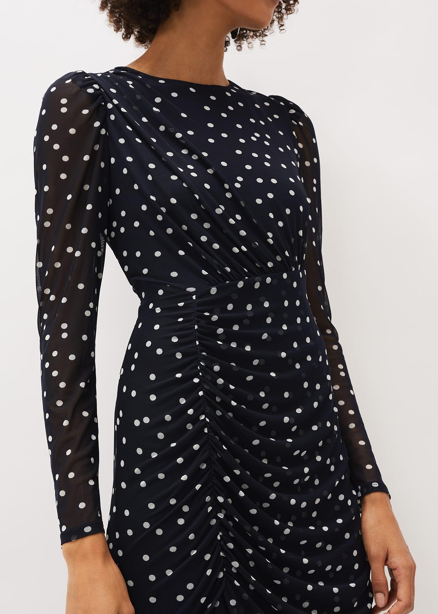Emilia Spot Mesh Dress