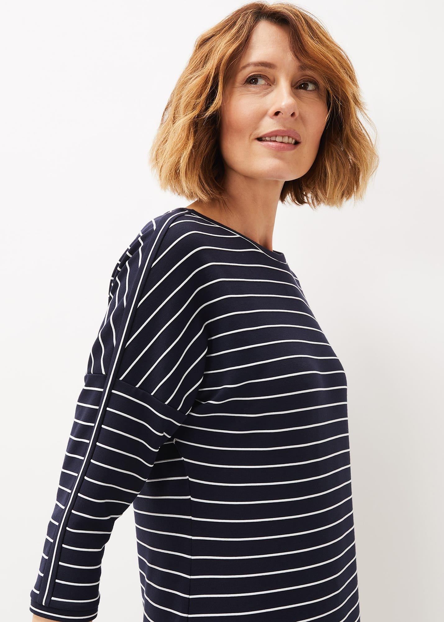 Cecile Stripe Midi Jersey Dress