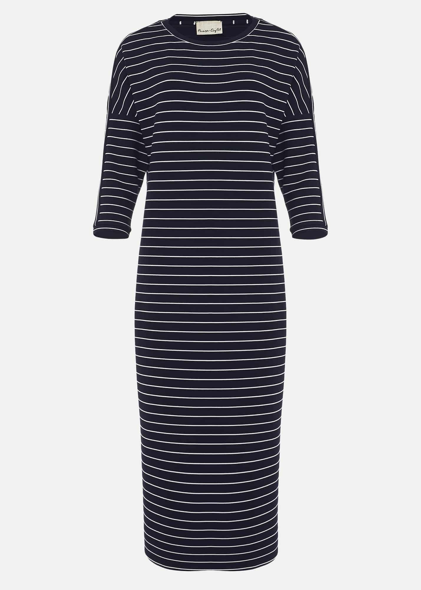 Cecile Stripe Midi Jersey Dress