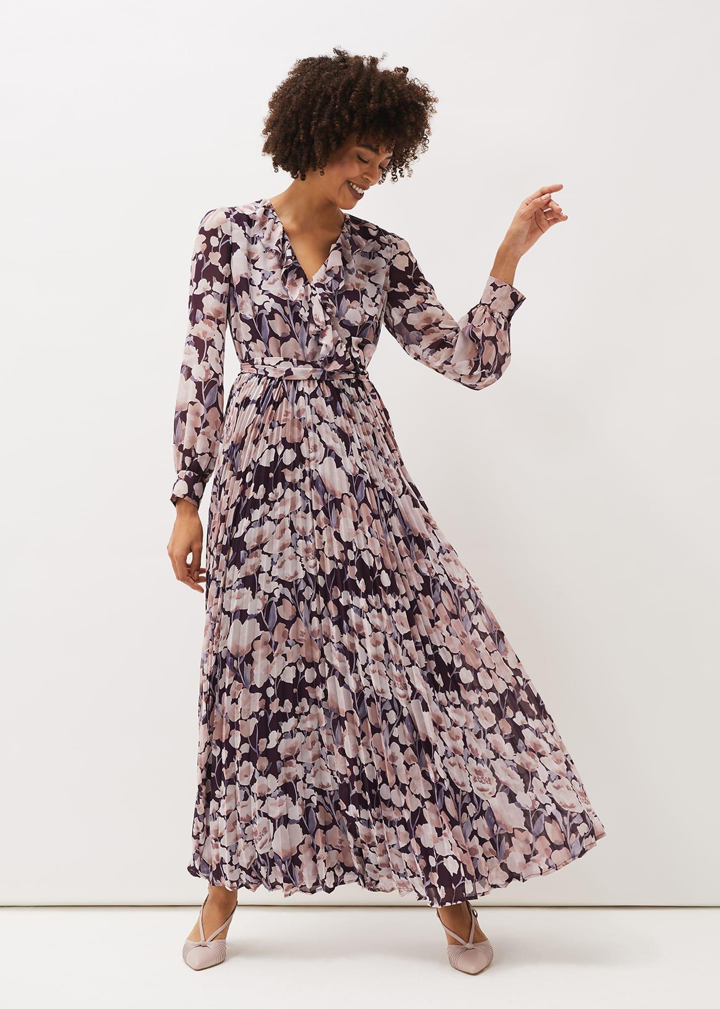 Fredrika Floral Pleated Maxi Dress