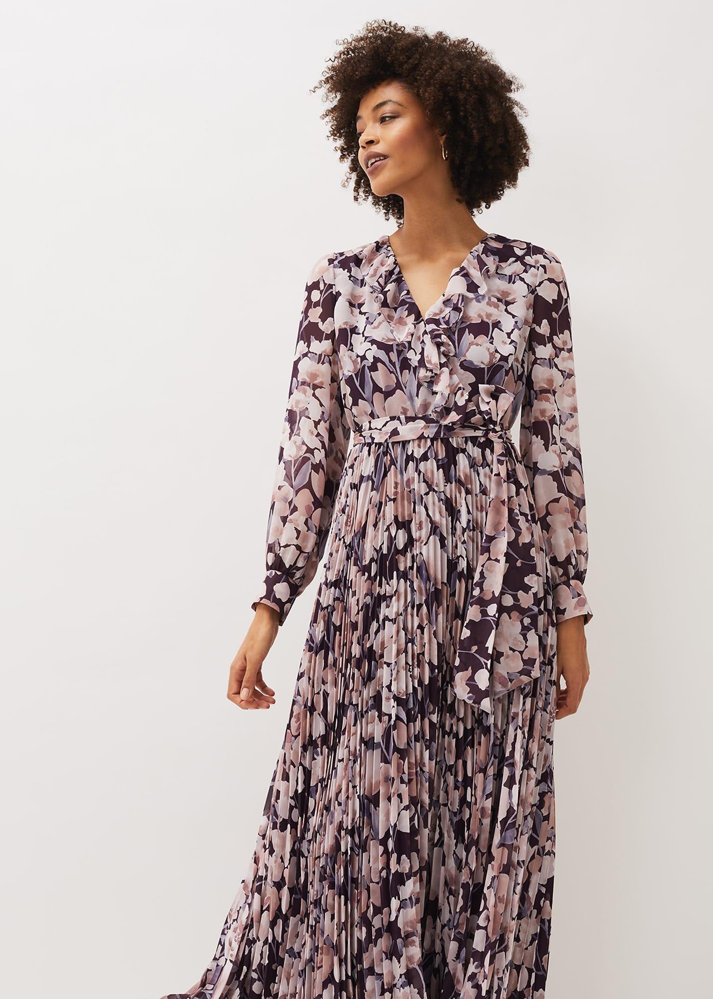 Fredrika Floral Pleated Maxi Dress