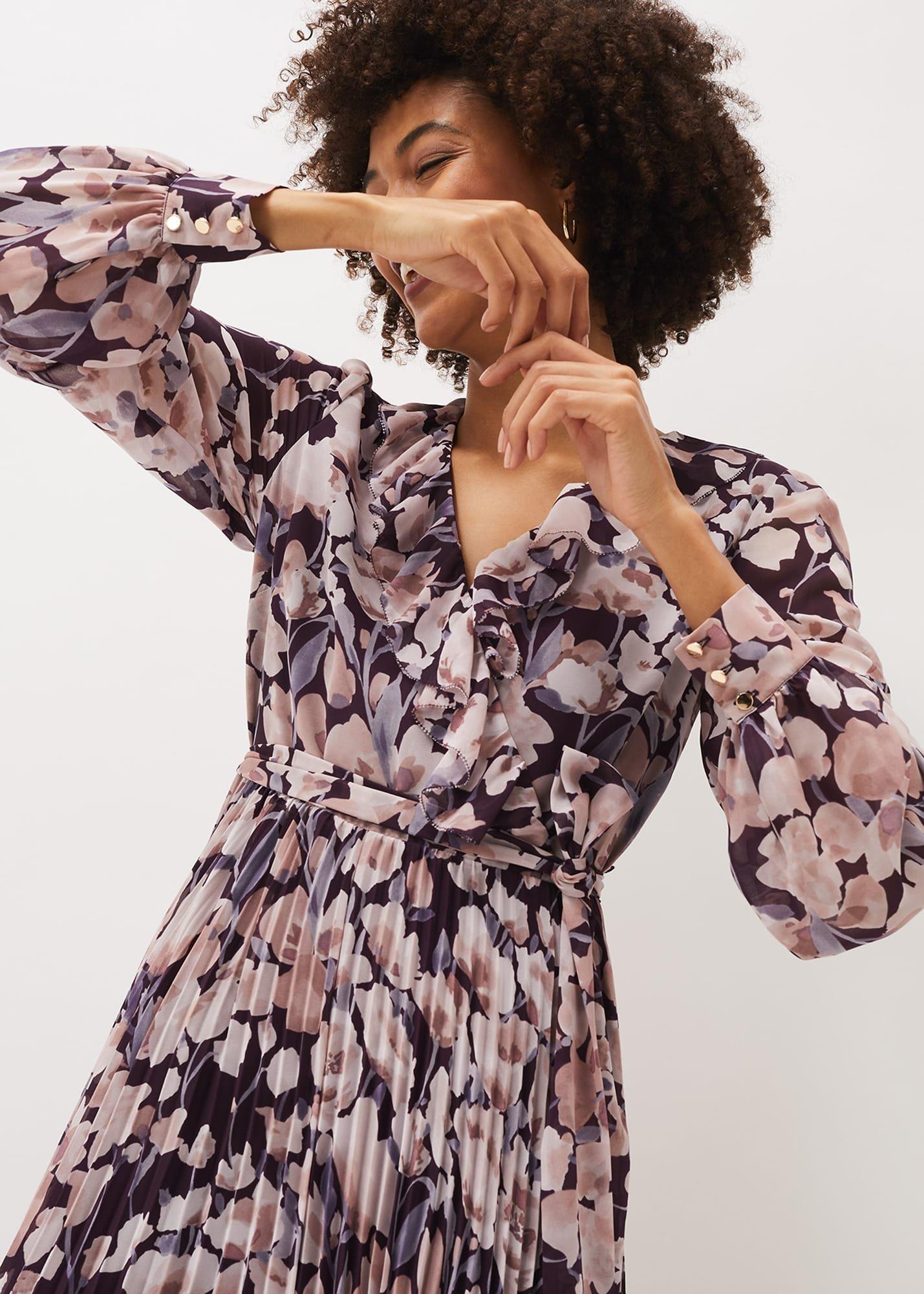 Fredrika Floral Pleated Maxi Dress