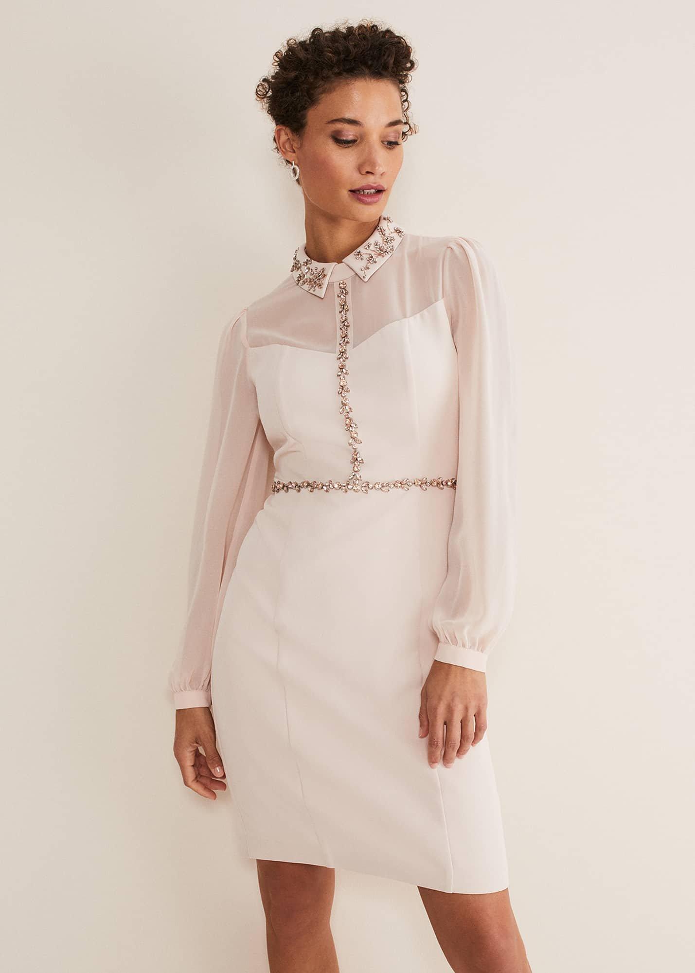 Avah Embellished Fitted Dress | Phase Eight UK |